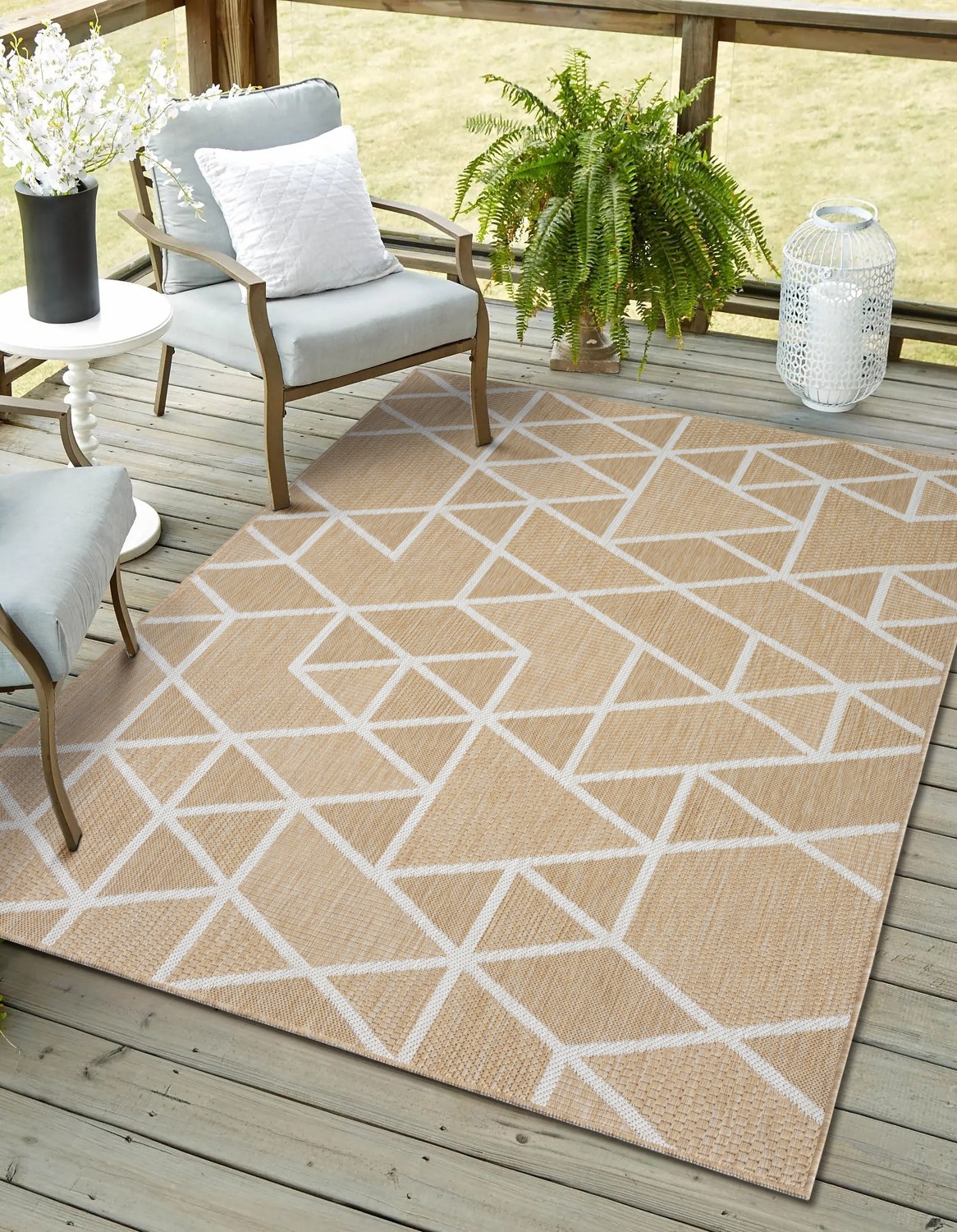 Myflair Möbel & Accessoires Outdoorteppich "Miller, LAGERRÄUMUNG" rechteckig 8 mm Höhe Wendeteppich, modernes Design, Outdoor geeignet, Balkon, Terrasse