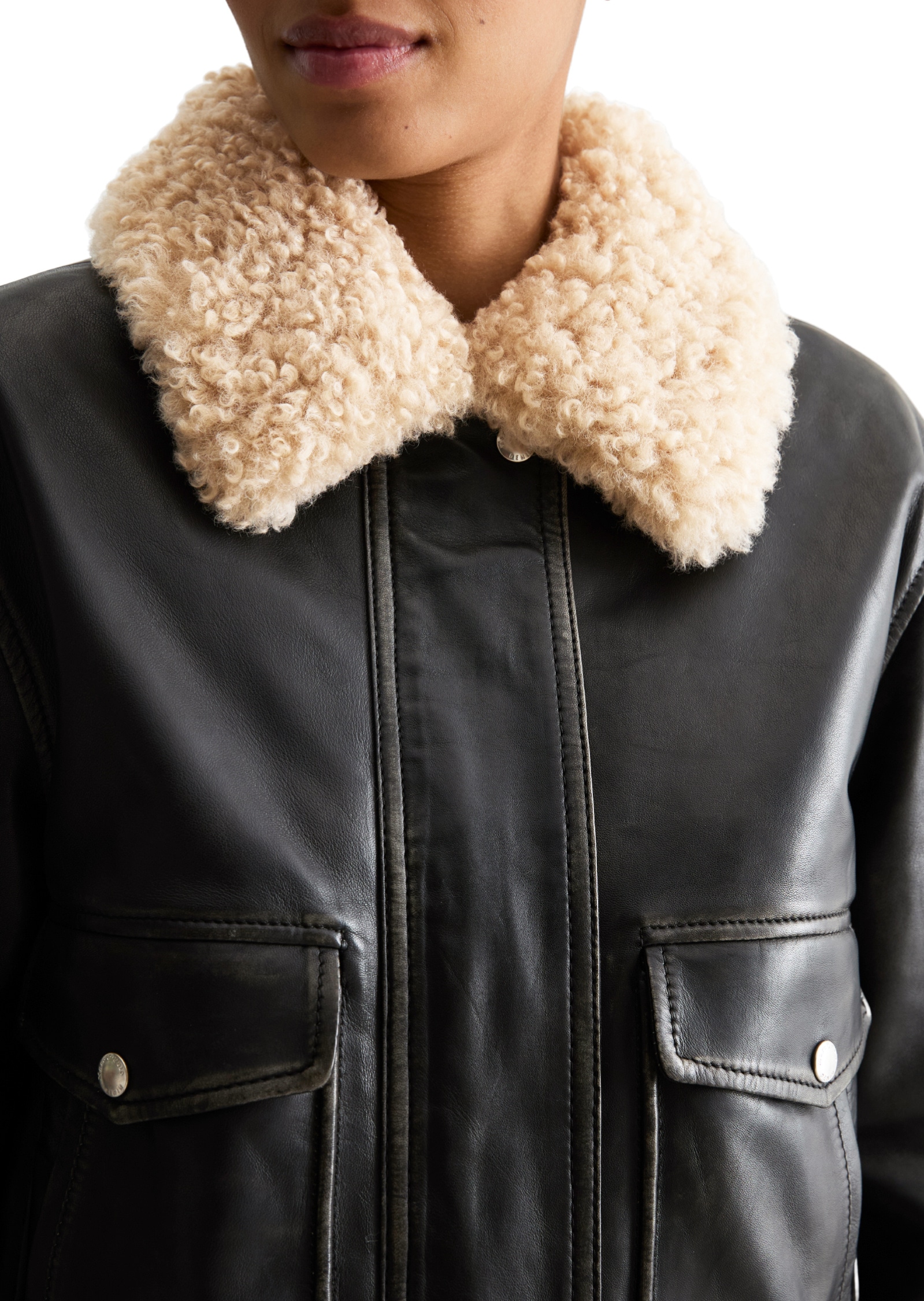 Marc O'Polo DENIM Lederjacke »aus softem Lammnappaleder«