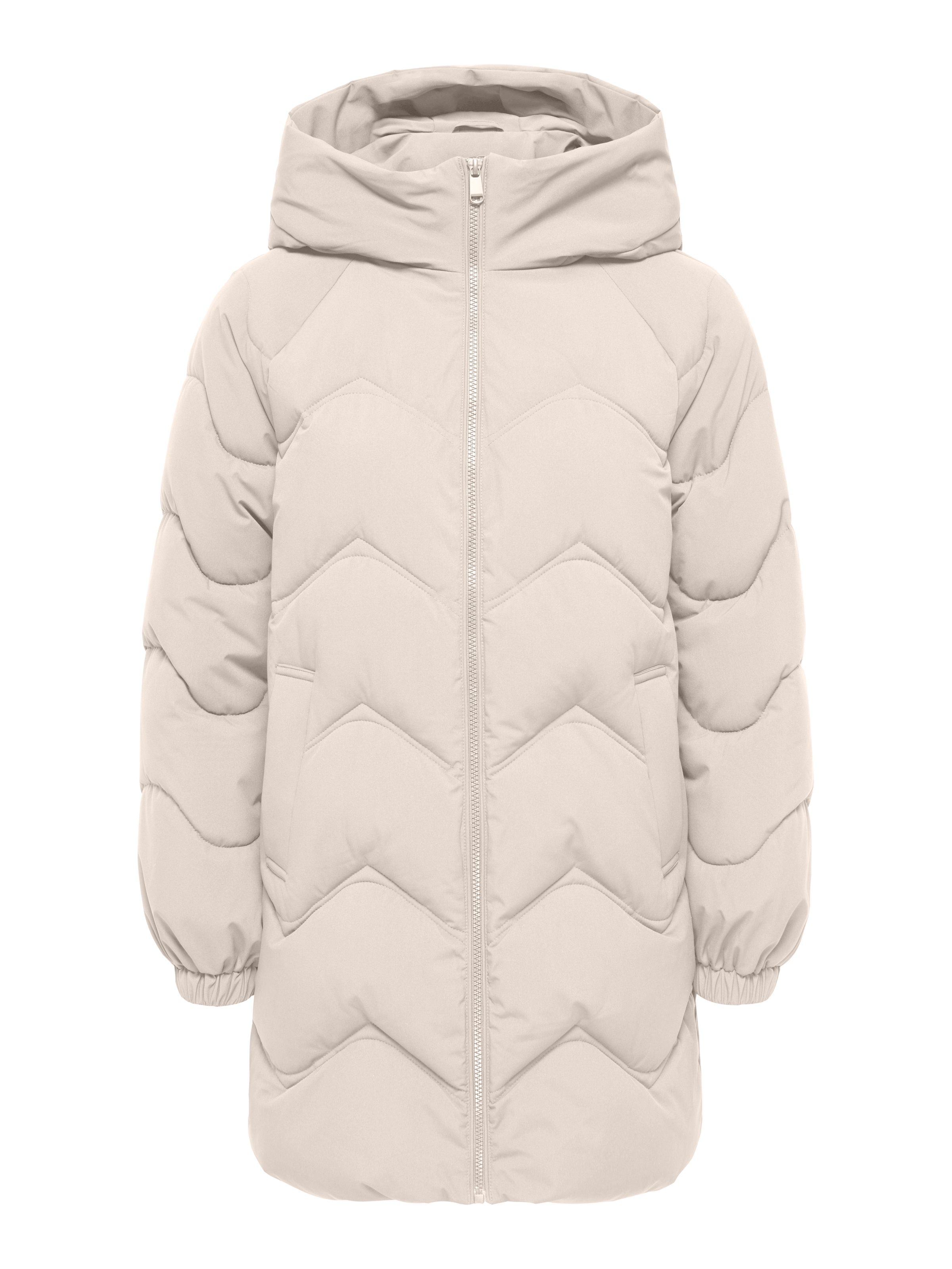JDY Steppjacke »JDYPOWER LONG HOOD PUFFER OTW HAB« mit Kapuze Kunstfaser