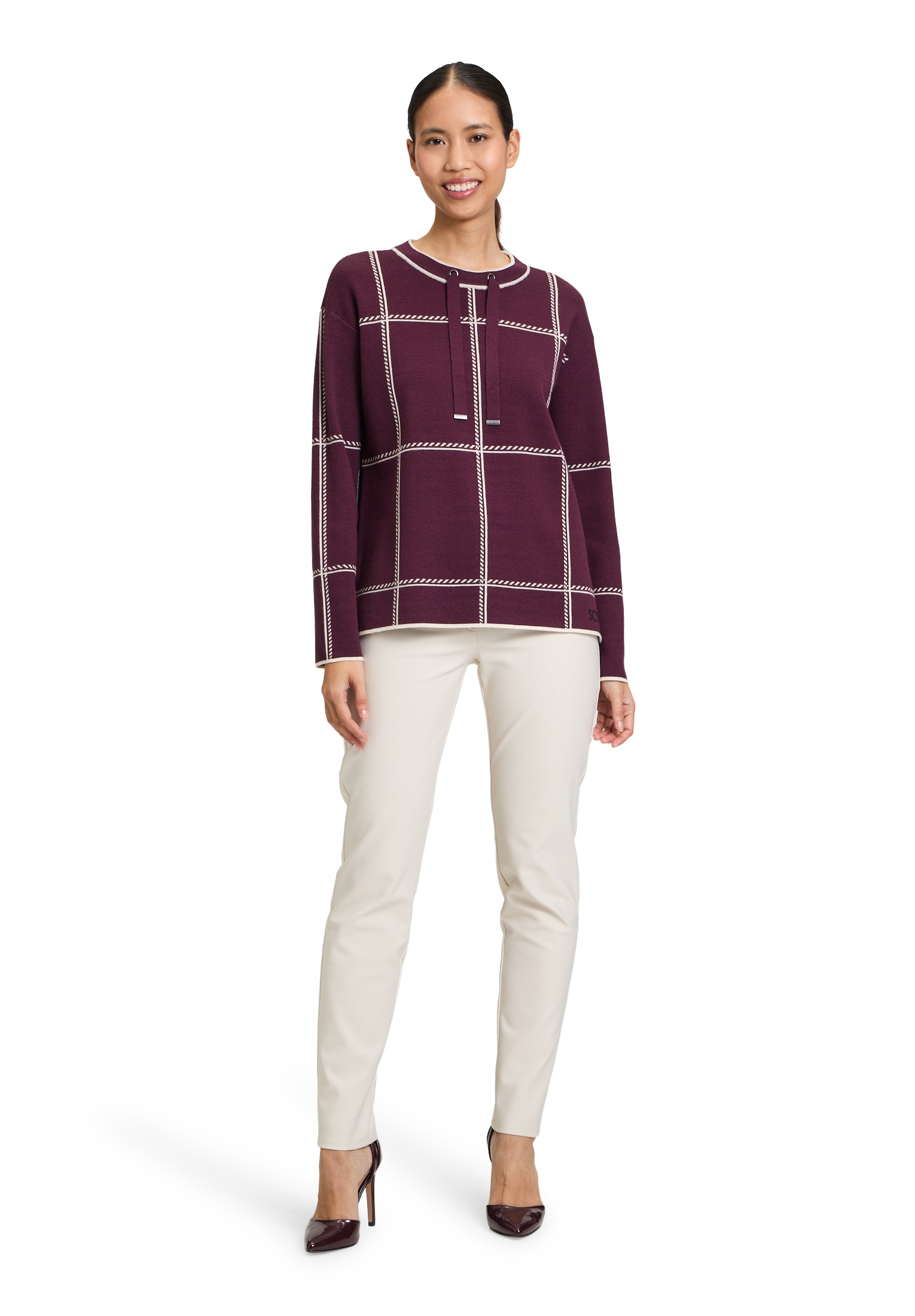 Betty Barclay Strickpullover »Betty Barclay Damen Strickpullover kariert«, (1 tlg.), Jacquard