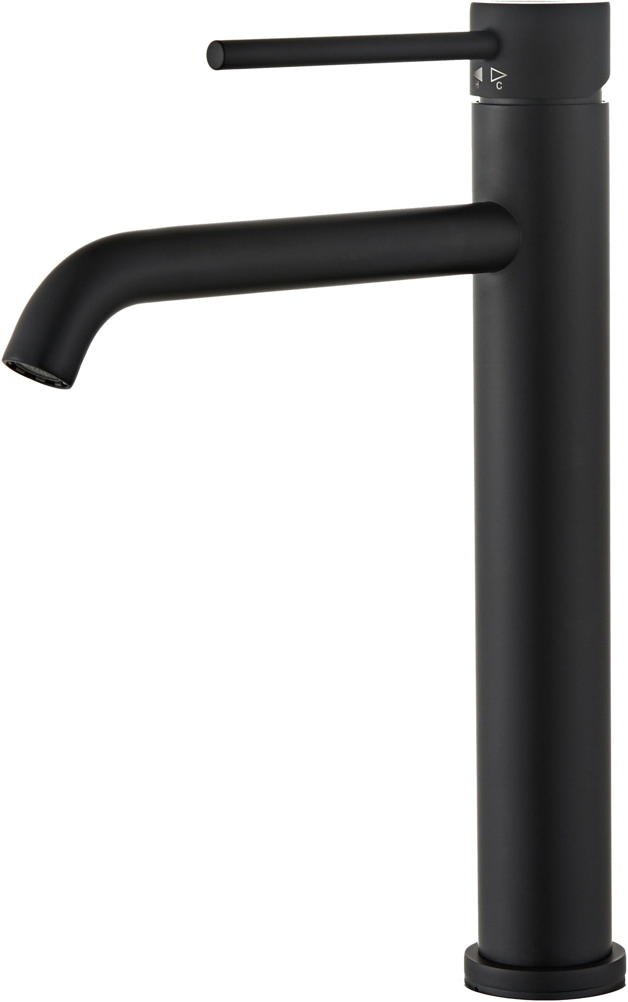 Badarmatur ØRESUND, B:4cm H:28,3cm T:21cm, schwarz, Edelstahl, Armaturen, "Besenheide", in verschiedenen Farben