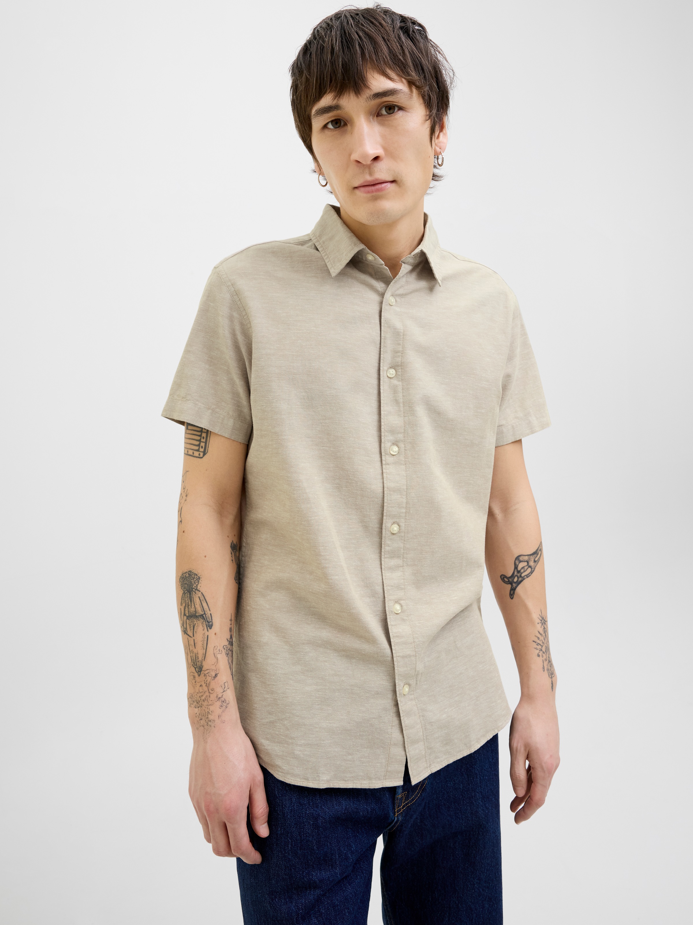 Jack & Jones Kurzarmhemd »JJEBREEZE SHIRT SS SN«, mit Hemdkragen