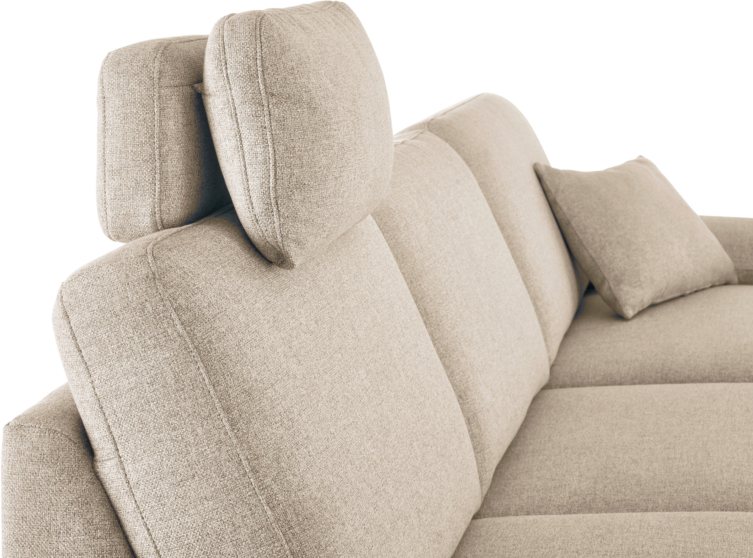 3C Candy Ecksofa »Mainau L-Form«, Relaxfunktion im 1,5-Sitzer, motorische Schlaffunktion in Longchair