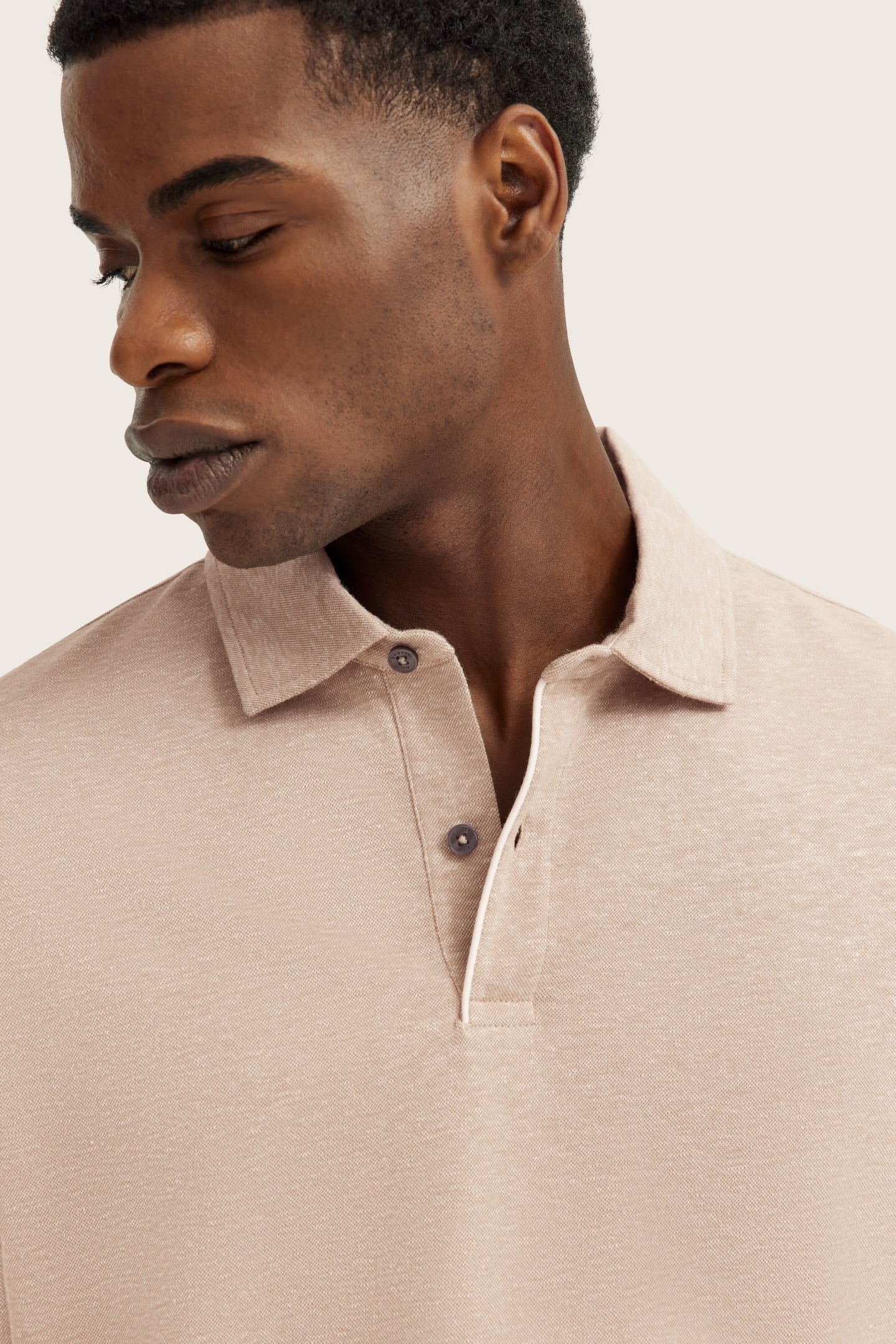 bugatti Poloshirt, aus Baumwoll-Leinen-Mischung