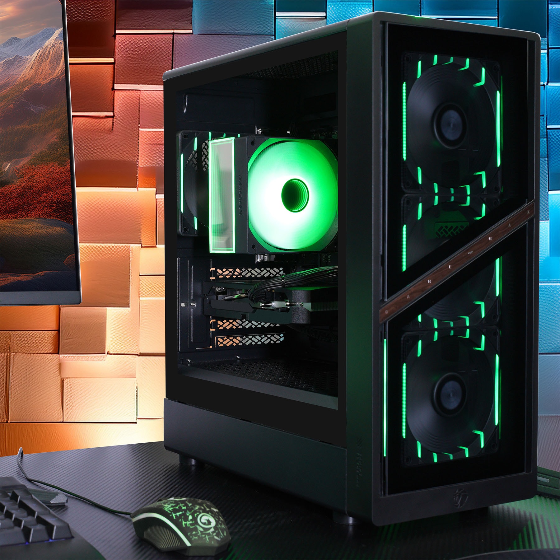 GAMEMAX Gaming-PC »AERIS GB 8199 AMD Ryzen 7 5700X 32GB 1TB SSD RX 9070« Windows 11