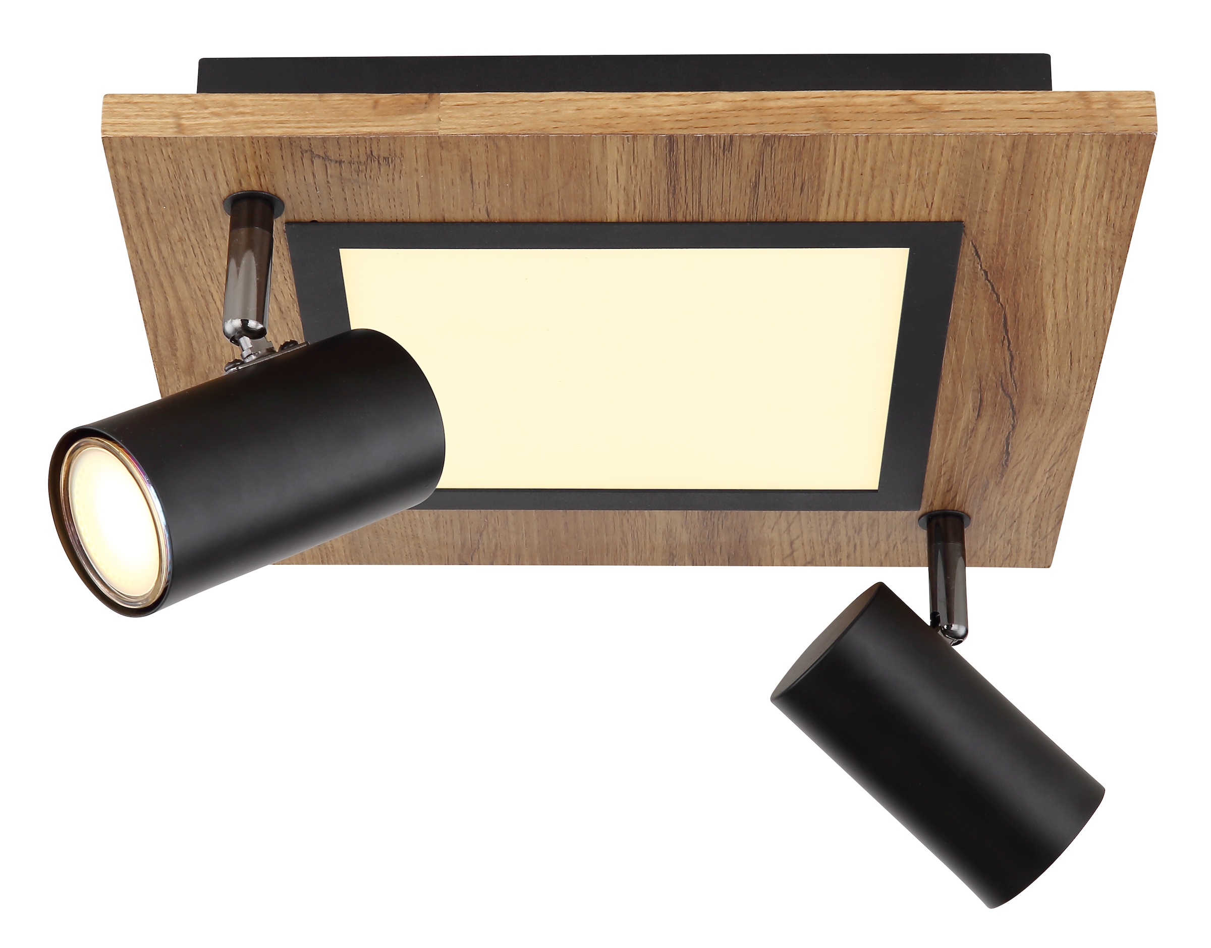 GLOBO LIGHTING LED Deckenleuchte »ULLA«, Leuchtmittel LED-Modul | LED fest integriert, Deckenlampe/Wohnzimmer/Schlafzimmer/modern/Holz
