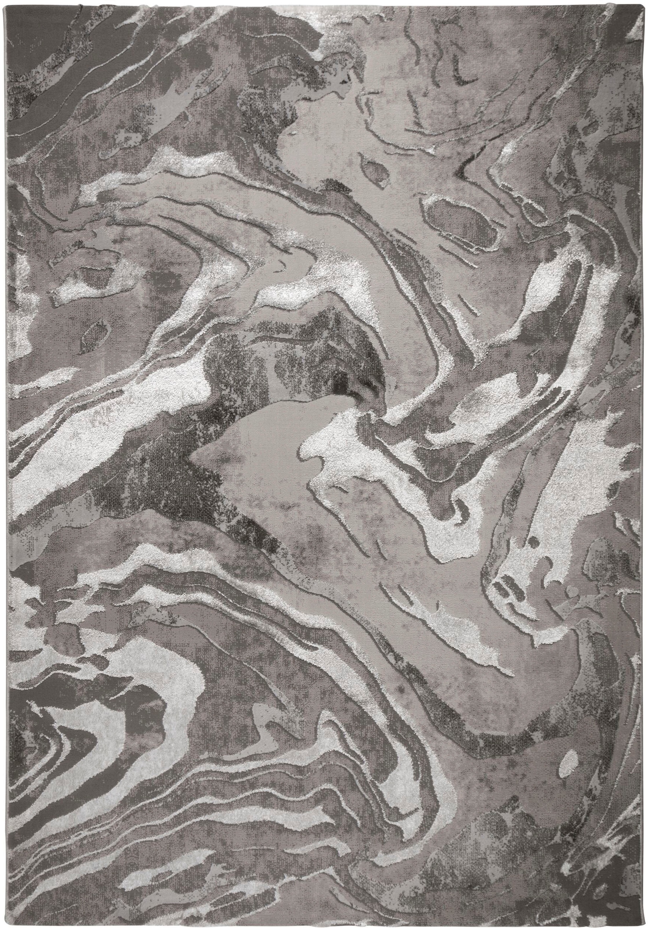 FLAIR RUGS Teppich "Marbled" rechteckig 12 mm Höhe dezenter Glanz, mehrfarb günstig online kaufen