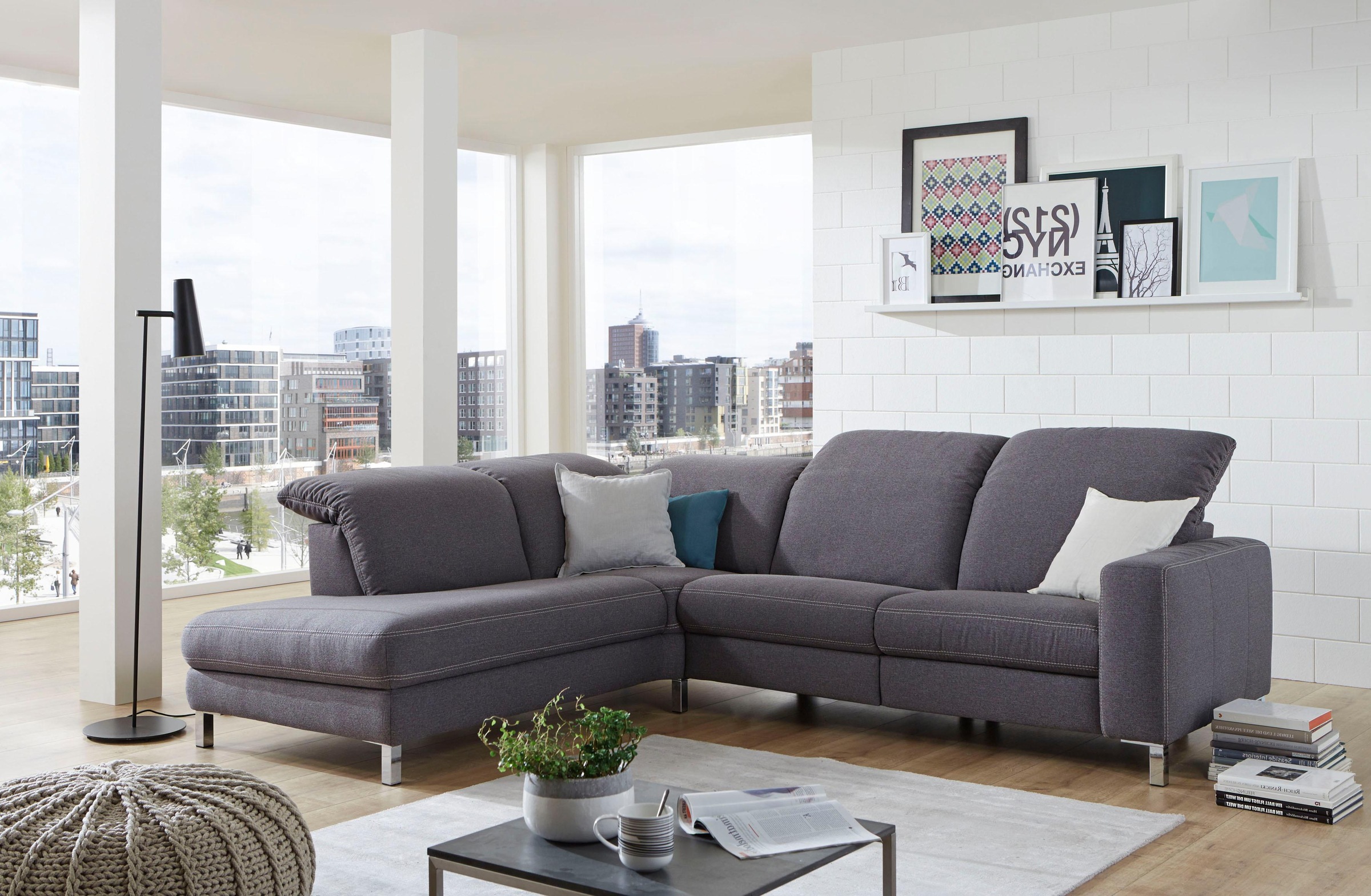 3C Candy Ecksofa "Homely bequem und komfortabel, mit verstellbaren Kopfteil günstig online kaufen