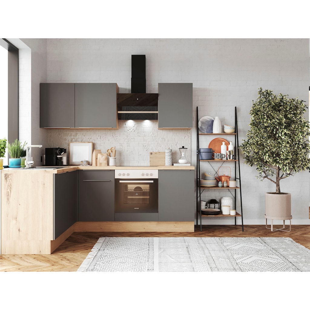 RESPEKTA Winkelküche »Safado aus der Serie Marleen«, Breite 220 cm, mit Soft-Close