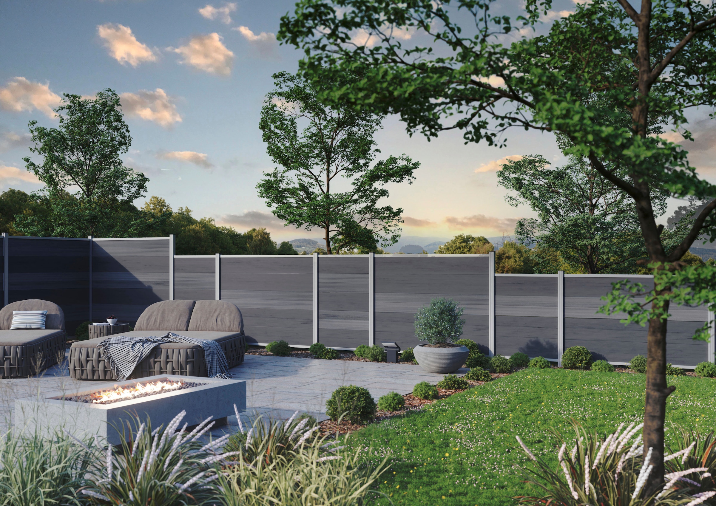 Tetzner & Jentzsch Sichtschutzelement "Evansville" langlebig, witterungsbes günstig online kaufen