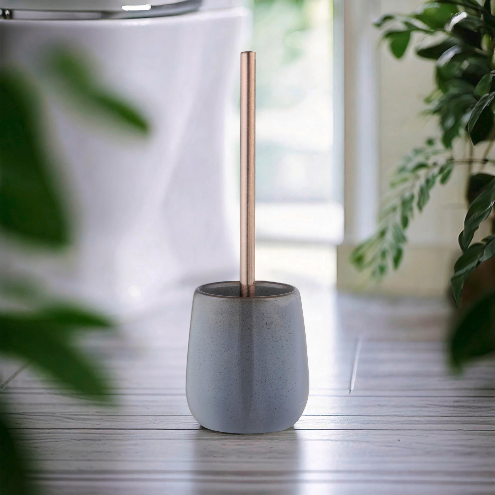 WENKO WC-Garnitur "Sirmione" aus Edelstahl  Keramik  Kunststoff günstig online kaufen