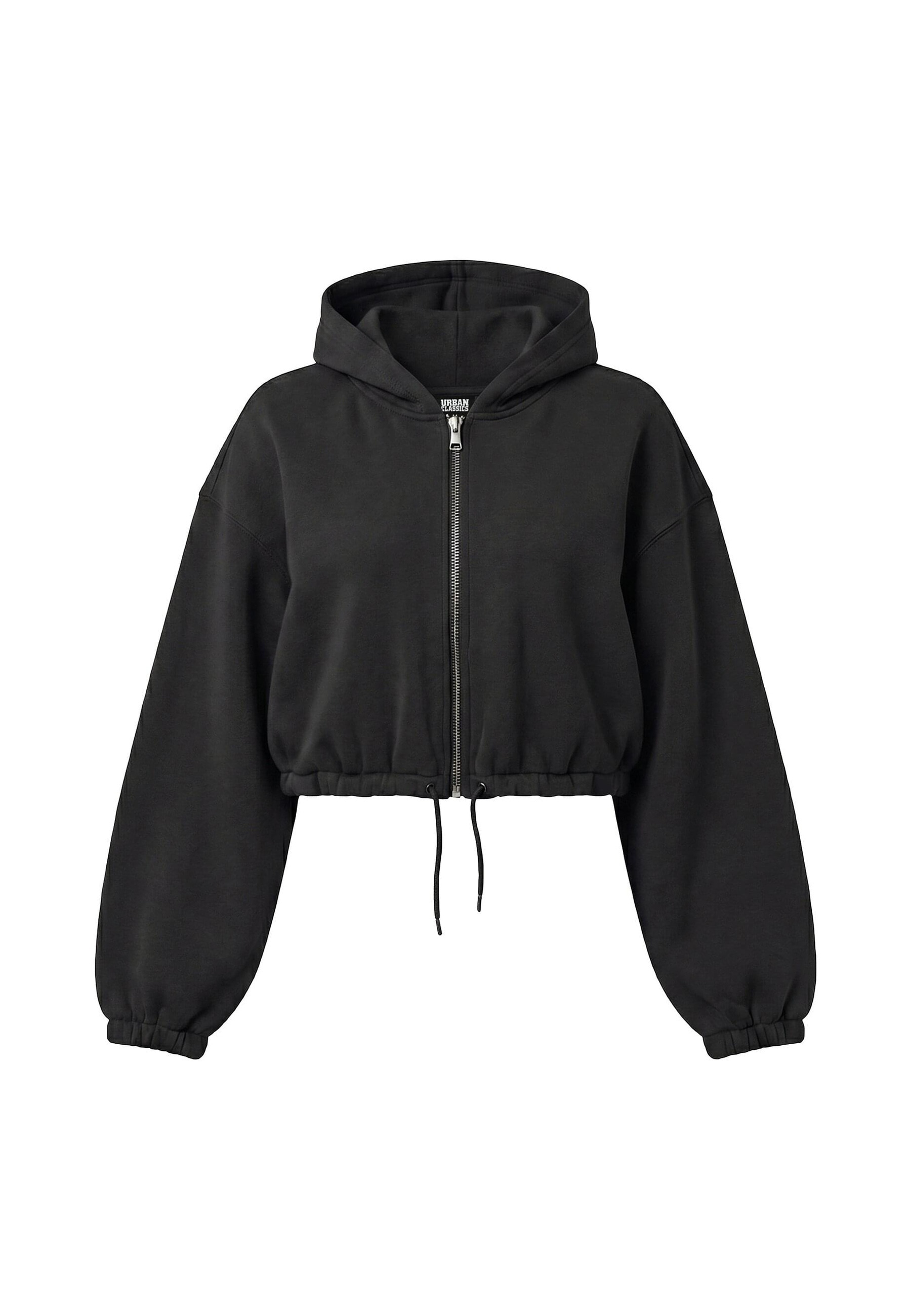URBAN CLASSICS Anorak "Urban Classics Ladies Fluffy Cropped Zip Hoodie" 1 Stk. tlg. mit Kapuze