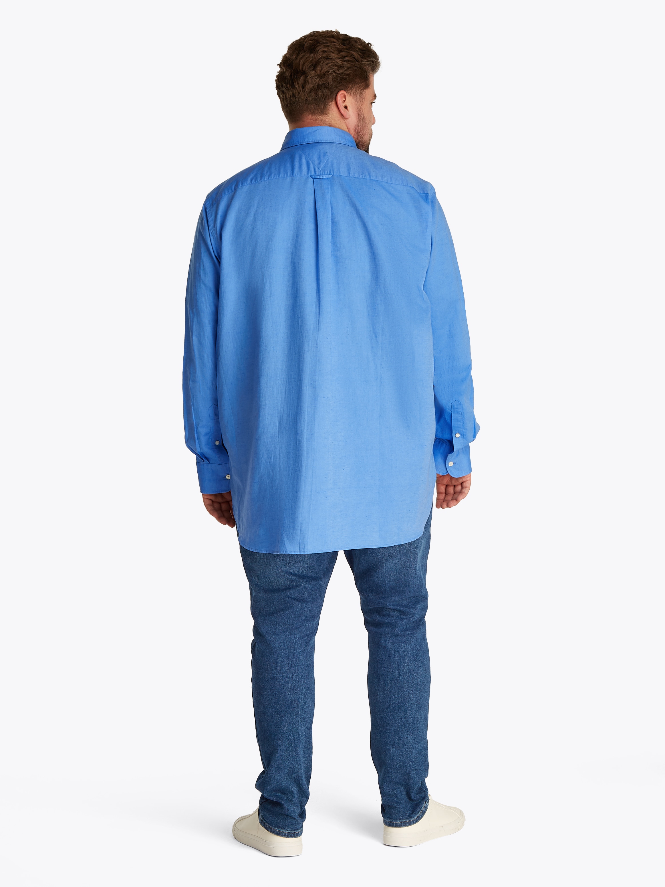 Tommy Hilfiger Big & Tall Langarmhemd »BT-LINEN BLEND SOLID«, Große Größen