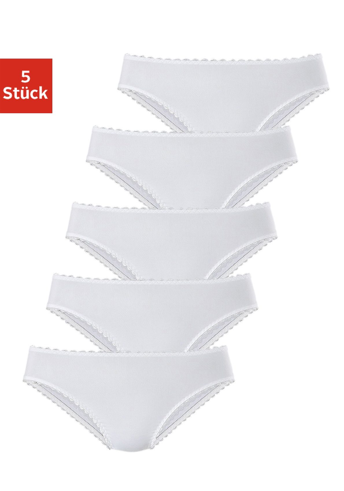 petite fleur by Lascana Jazz-Pants Slips 5er-Pack, aus weicher Microfaser