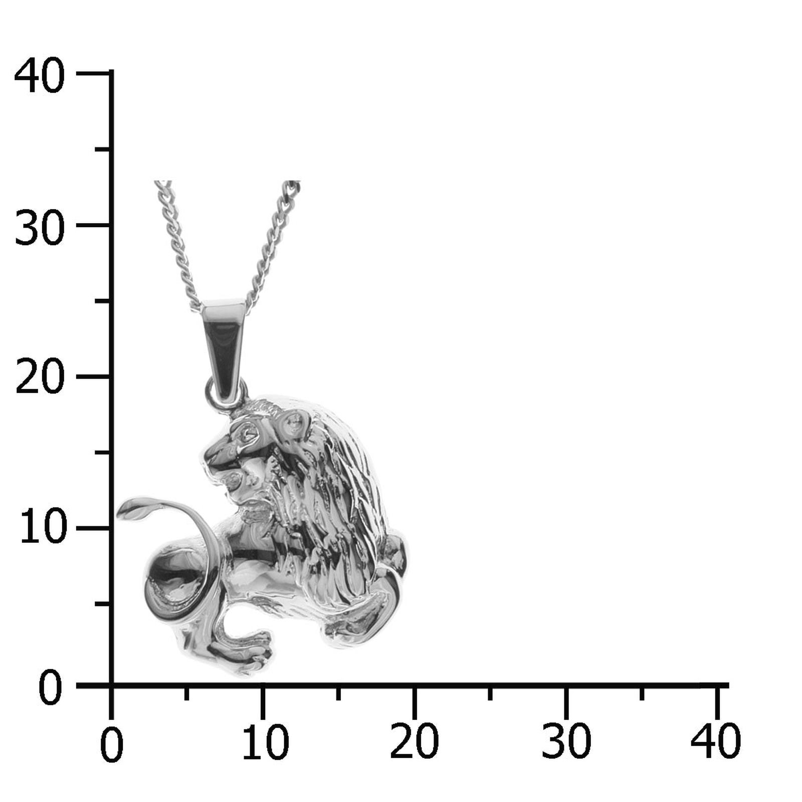 OSTSEE-SCHMUCK Kette mit Anhänger »- Tierkreiszeichen Löwe - Silber 925/000 -,«