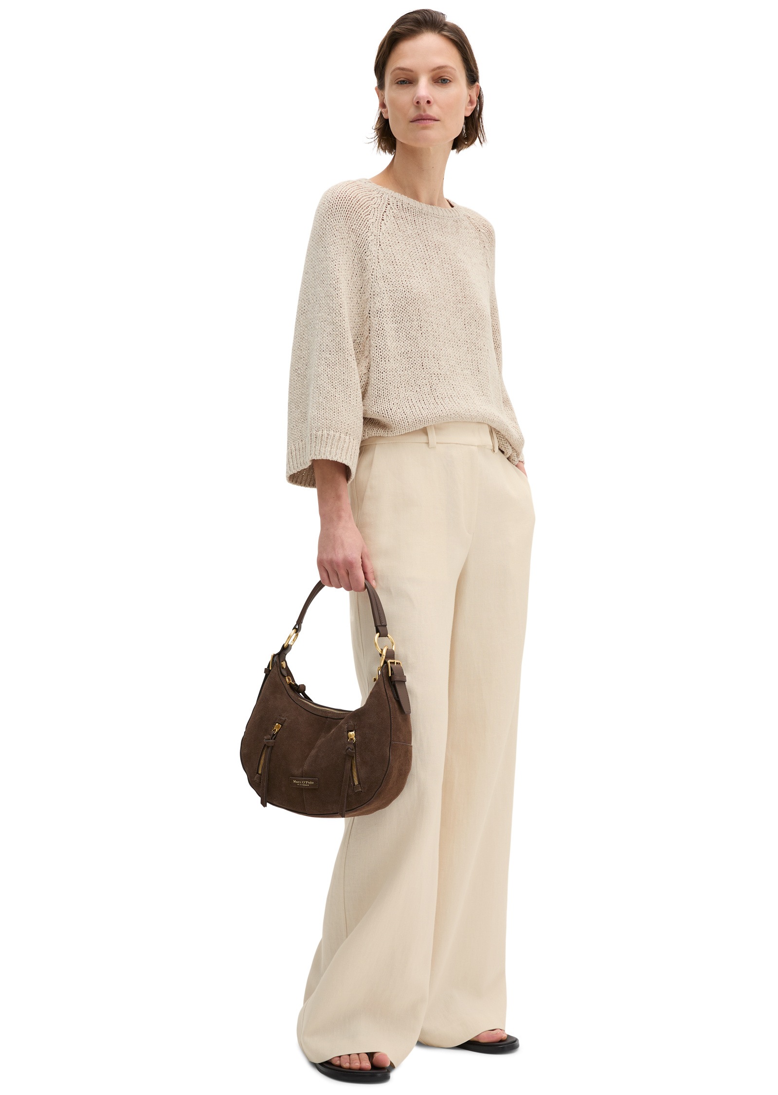 Marc O'Polo Umhängetasche »aus weichem Veloursleder«