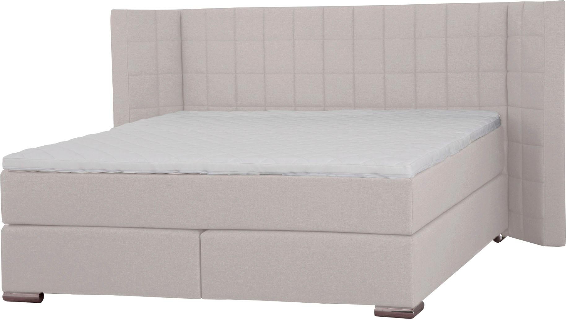 Thumbnail - Places of Style Boxspringbett "Piazza", mit Steppung und Kopfteil mit seitlichen Flügeln