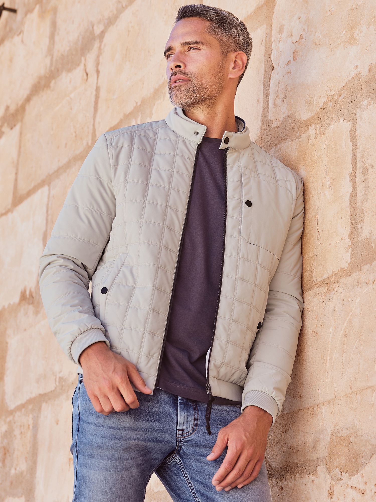 LERROS Steppjacke "LERROS Herren Steppblouson, funktional" ohne Kapuze günstig online kaufen