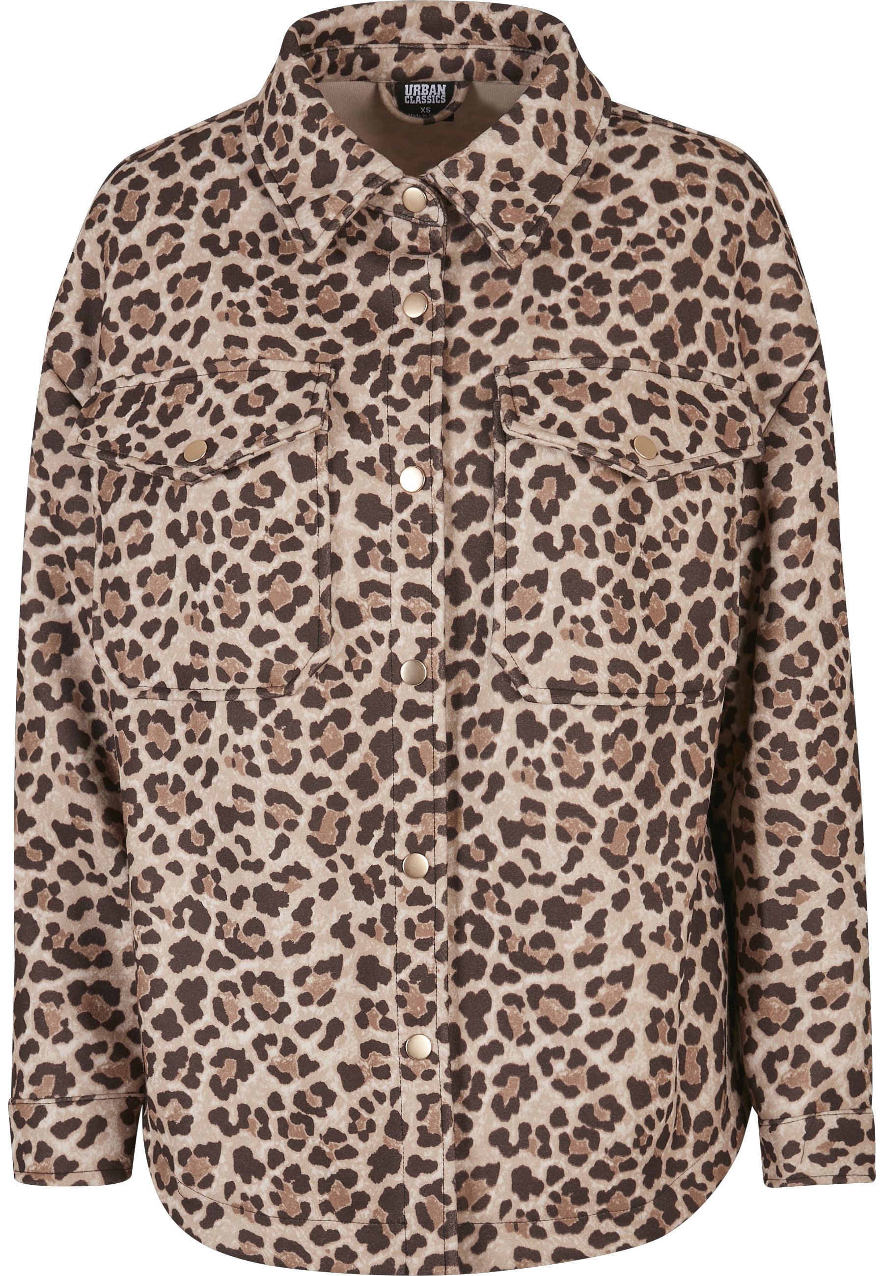 URBAN CLASSICS Langmantel "Urban Classics Damen Ladies AOP Overshirt" günstig online kaufen