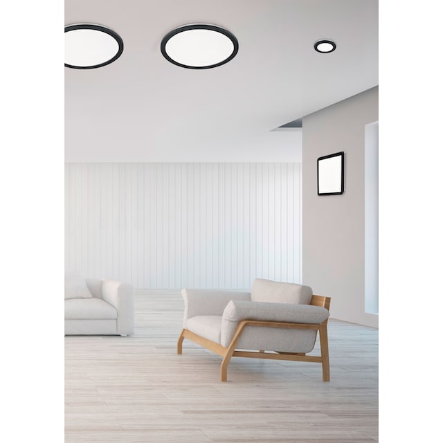 TRIO Leuchten LED Deckenleuchte »Camillus«, 1 flammig-flammig, matt schwarz Switch  Dimmer, warmweiß 3000 K, Badezimmer geeignet, IP44 bestellen | BAUR