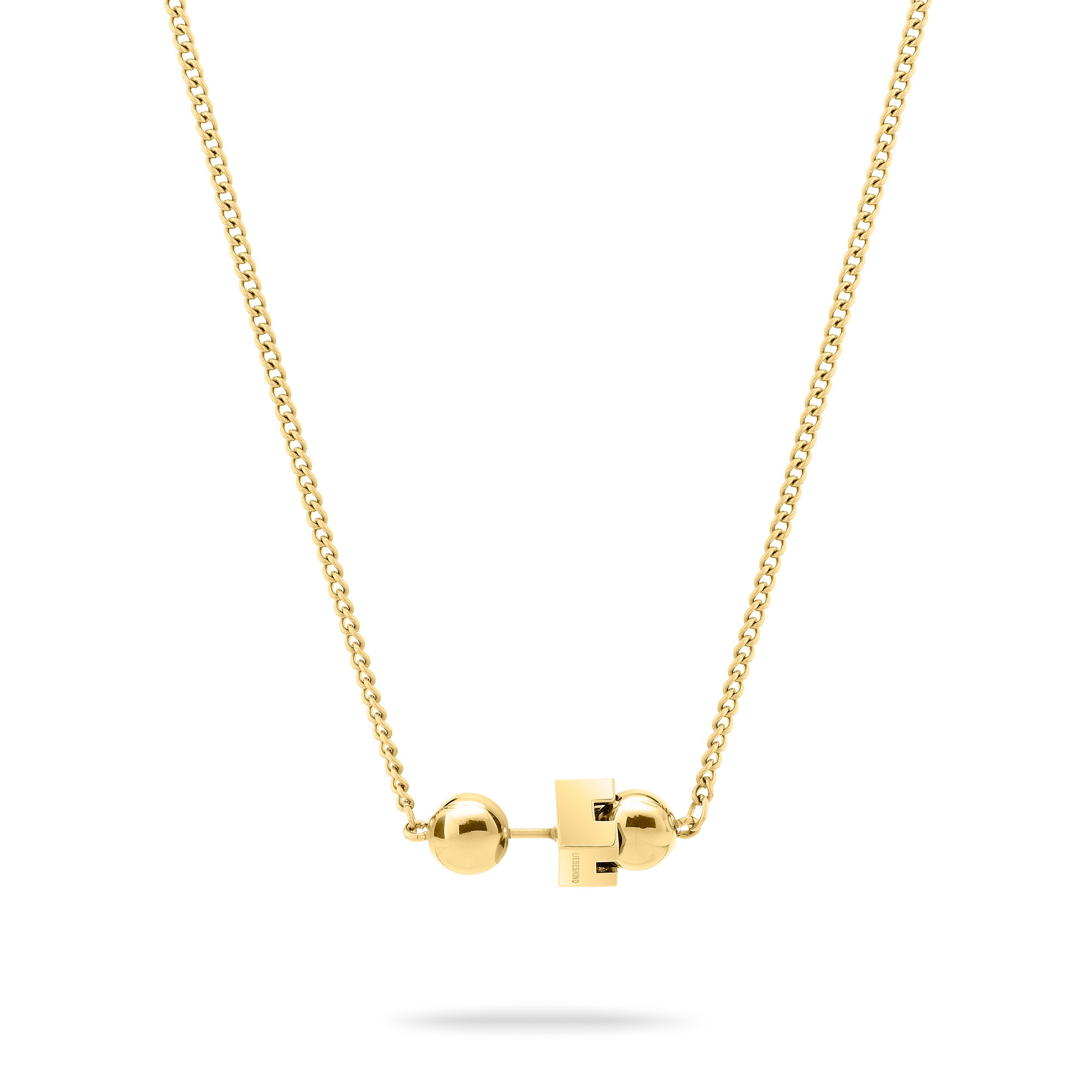 Liebeskind Berlin LJ-1723-N-43 Steel Ball Necklace Yellow Gold