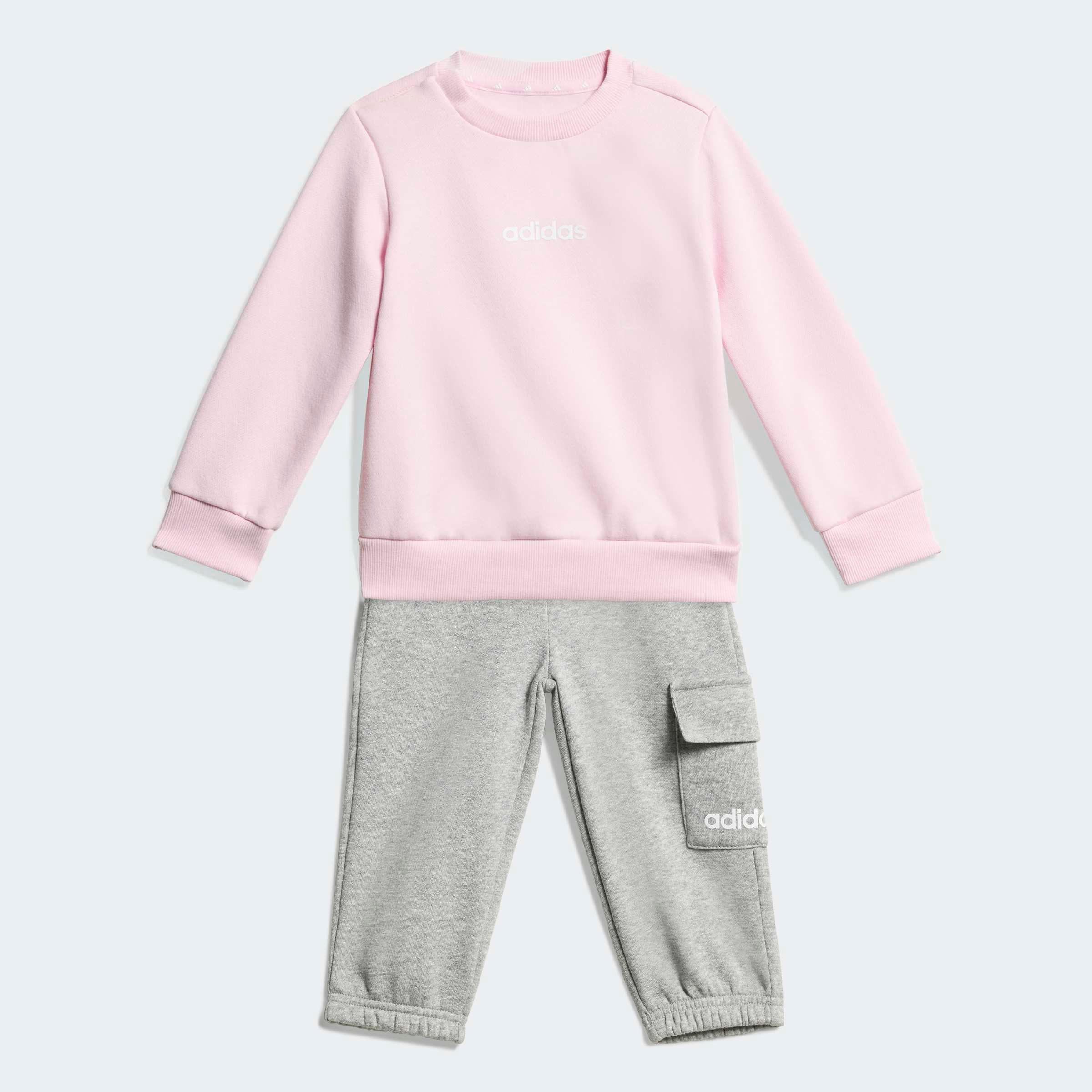 Adidas Ensemble Essentials Joggers Fleece Clear Pink / White 24 Mois-3 Années Garçons,Filles