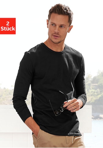 Langarmshirt, (Packung, 2er-Pack)