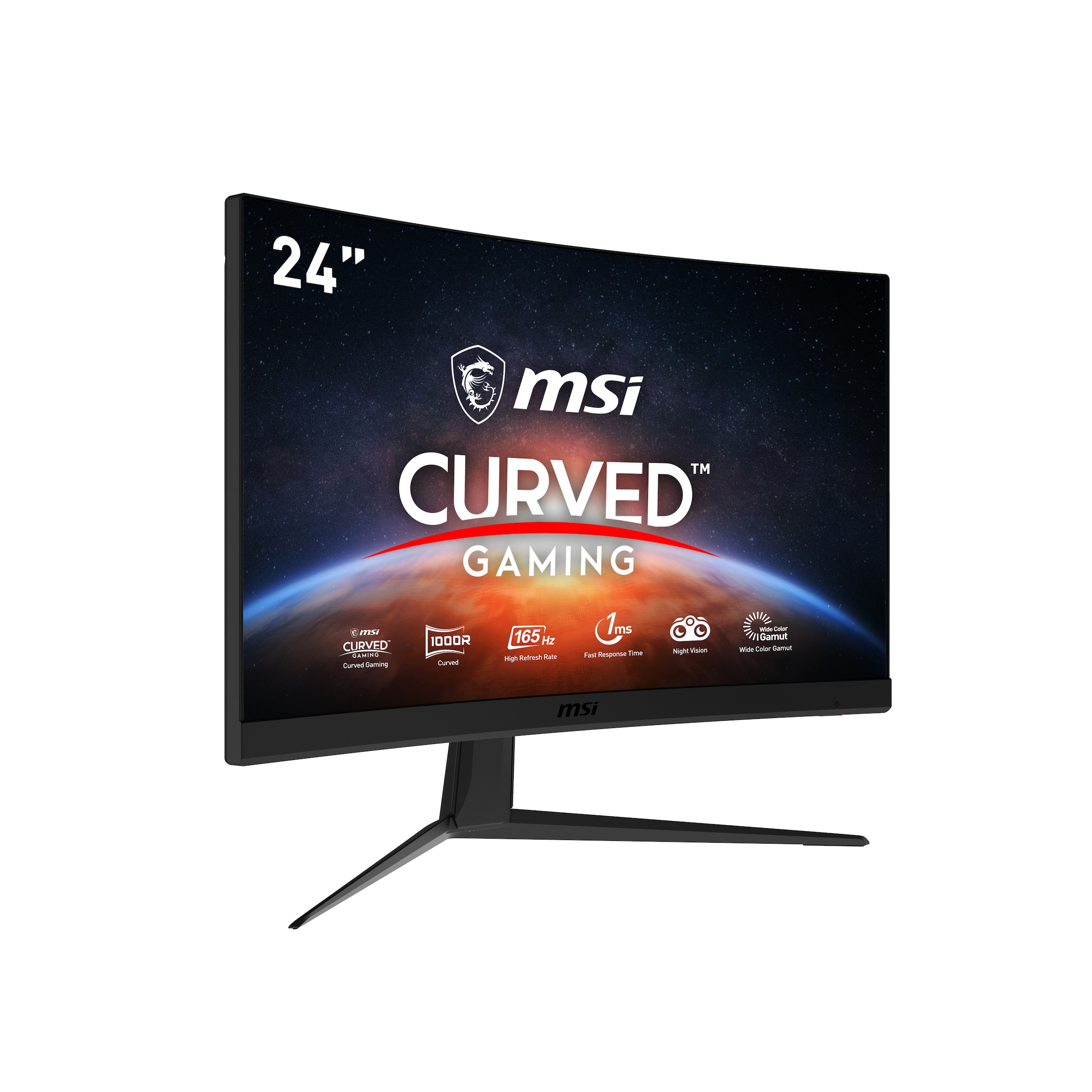 MSI Curved-Gaming-LED-Monitor »MAG ARTYMIS 242C«, 60 cm/23,6 Zoll, 1920 x 1080 px, Retina, 1 ms Reaktionszeit, 165 Hz, rahmenloses Design