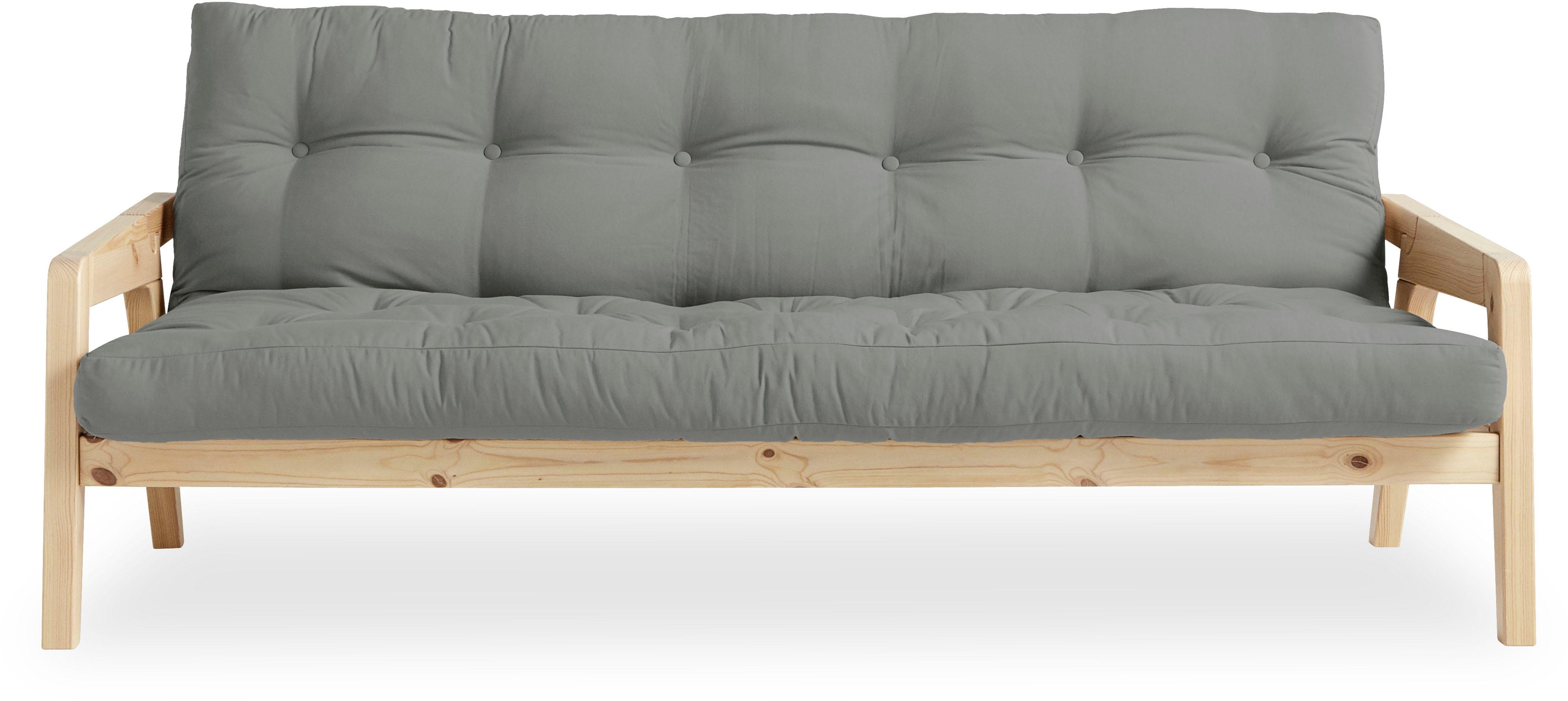Karup Design Schlafsofa "Grab, inkl. Futonmatratze - aus massivem Kieferholz, 130x190 cm" Mit Holzstruktur, inkl. Futonmatratze, Liegefläche 130x190 cm
