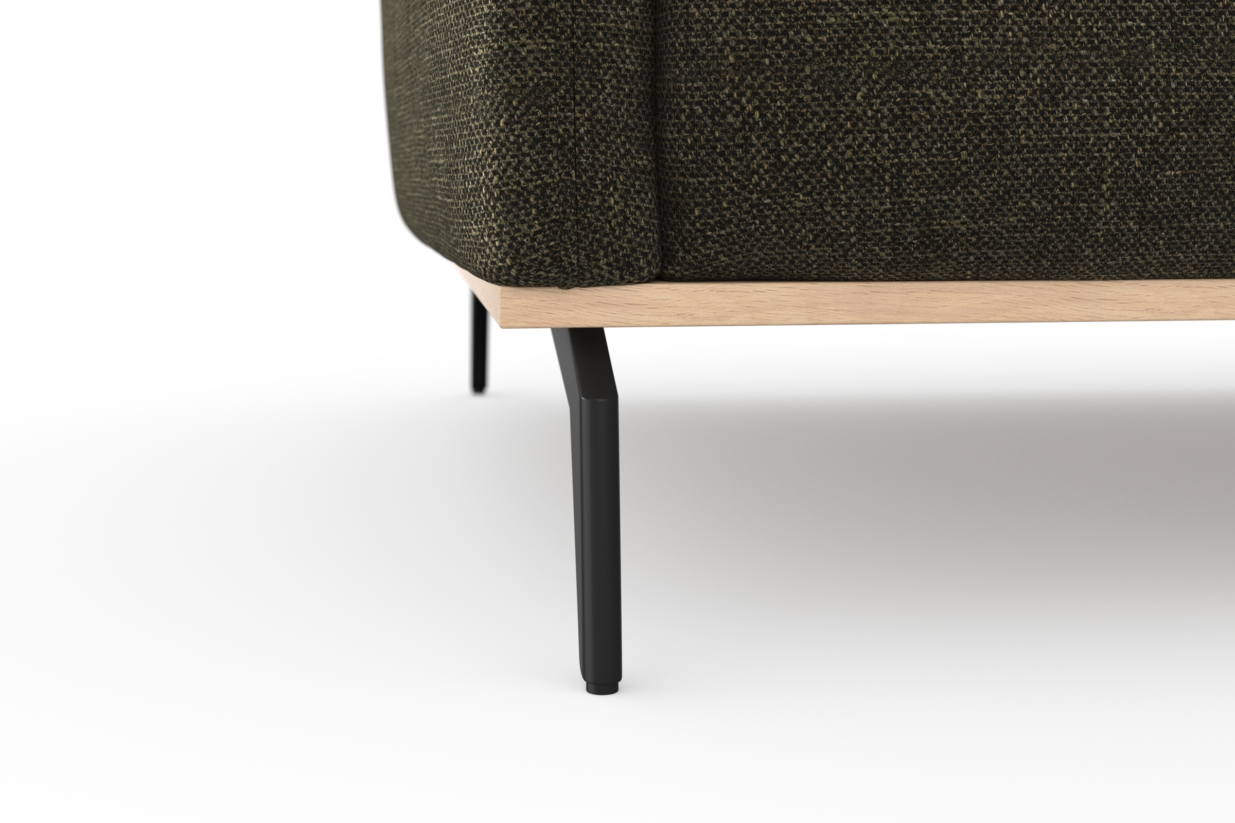 Places of Style Ecksofa »Fjord L-Form«, massiv, wahlweise mit Armlehnfunktion, Kopf- Sitztiefenverstellung
