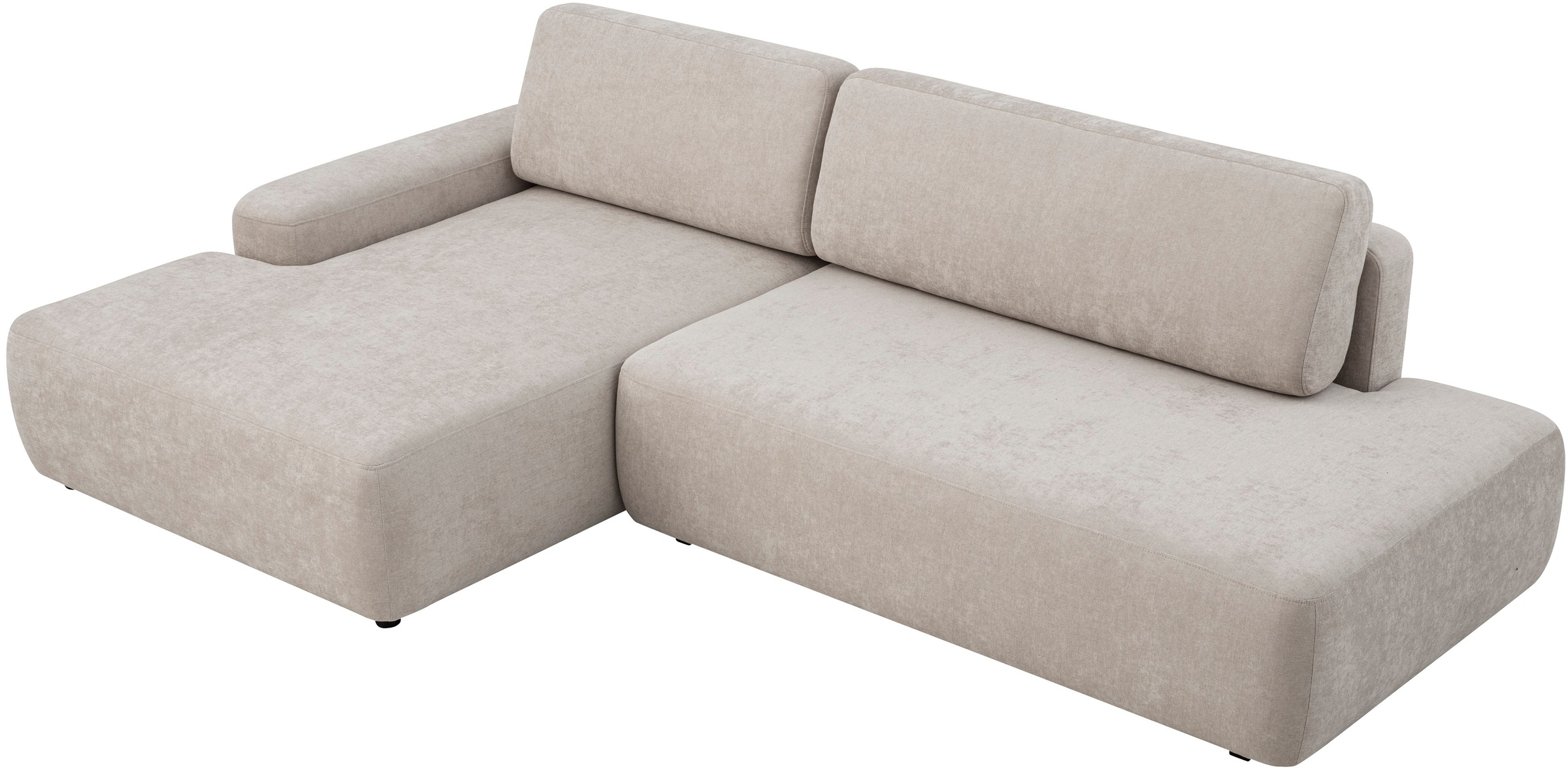 INOSIGN Ecksofa »TORGE, Schlafsofa Cord, Samtvelours u. Strukur fein, Couch in L-Form«, Schlaffunktion und Bettkasten, Liegefläche: 210x125 cm, neues Design