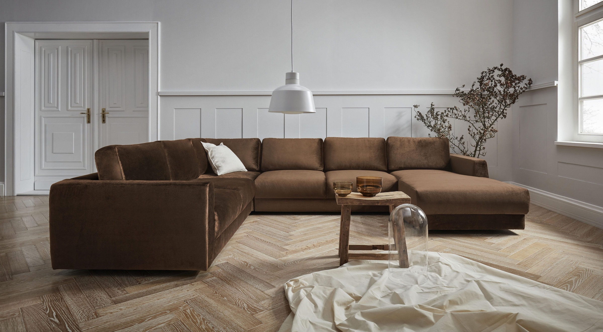 Home affaire Wohnlandschaft "Hobro U-Form" in 3 Bezugsqualitäten in vielen günstig online kaufen