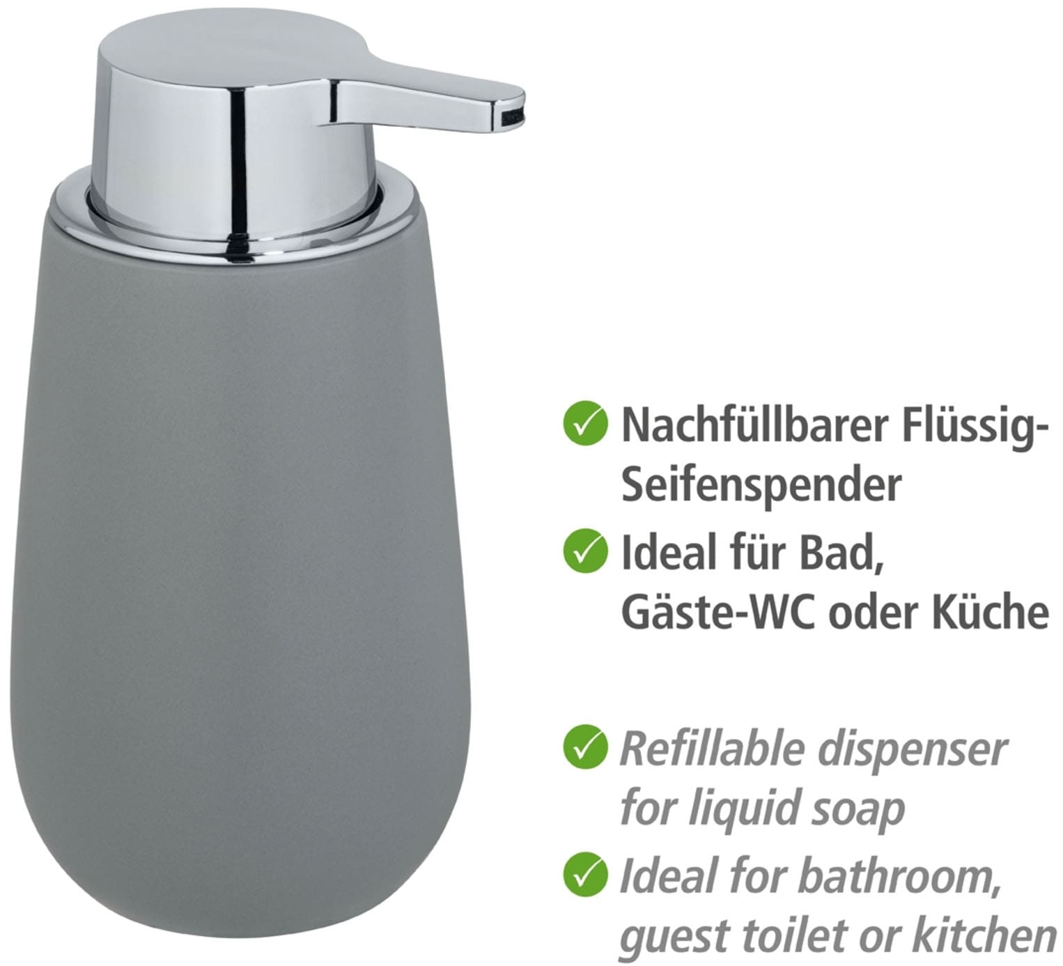 WENKO Badaccessoire-Set »Badi« bestehend aus Seifenspender und Zahnputzbecher, Keramik