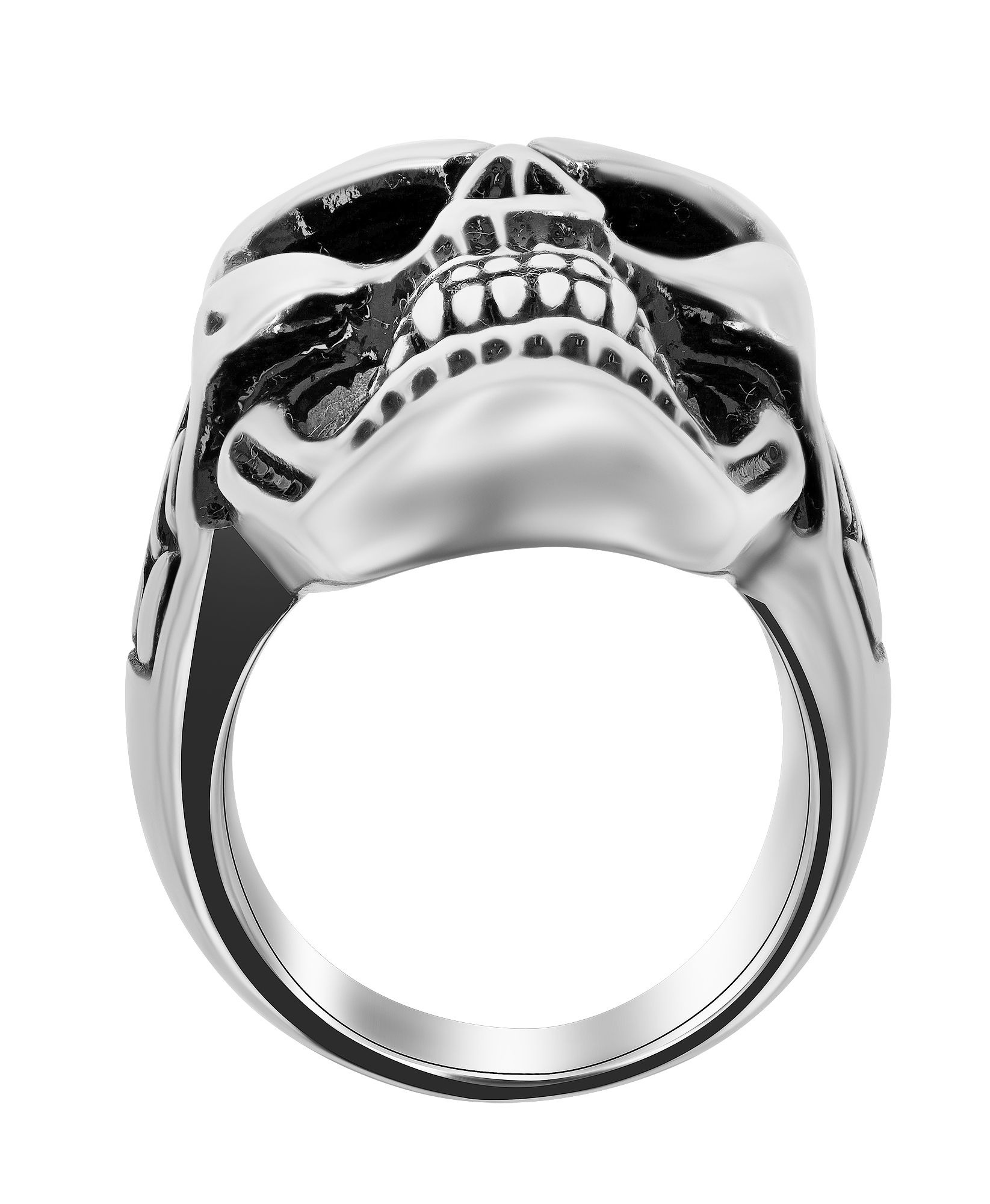 Adelia´s Fingerring »Herren Ring Totenkopf aus Edelstahl«