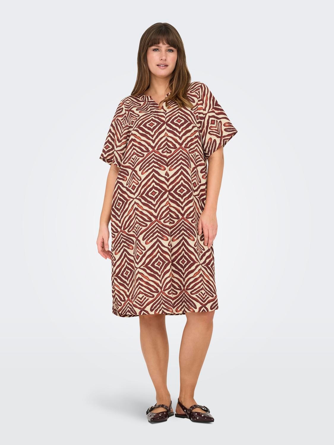 ONLY CARMAKOMA Sommerkleid "CARSHILLA 2/4 KNEE DRESS VIS AOP BS" günstig online kaufen