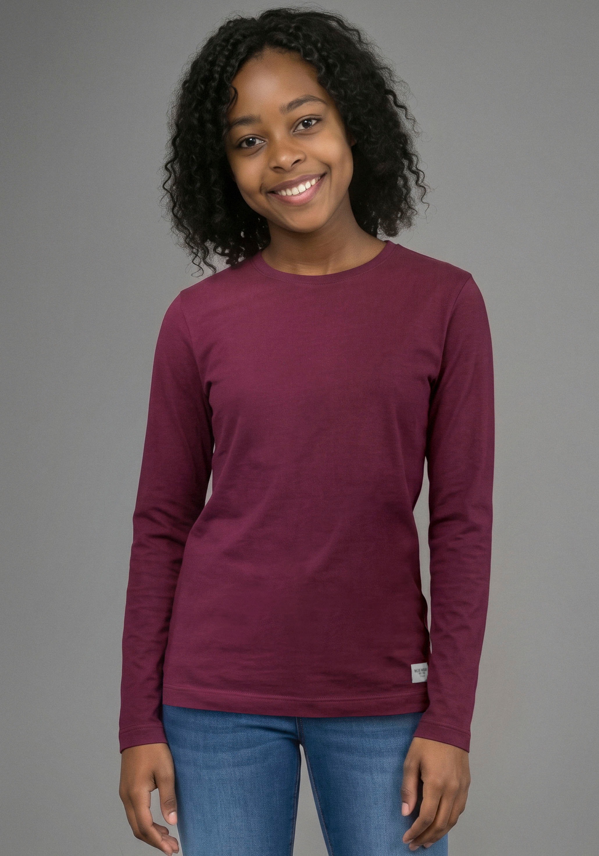 H.I.S Langarmshirt »3er Pack H.I.S Shirts in modischen Farben, Must-Have Basic« Packung, 3,  3 Basic Langarmshirts in Paket, hüftlang, Basic-Passform