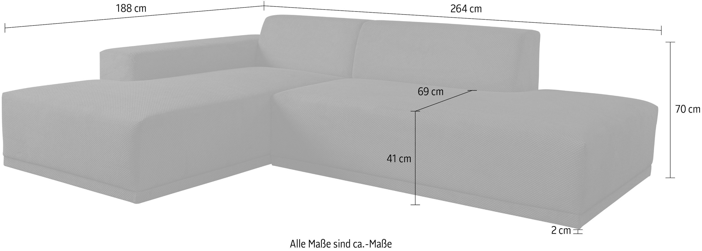WERK2 Ecksofa »Apollo puristisches Design, Japandi Design, Cord, viel Platz, bequem« Cord, L-Form