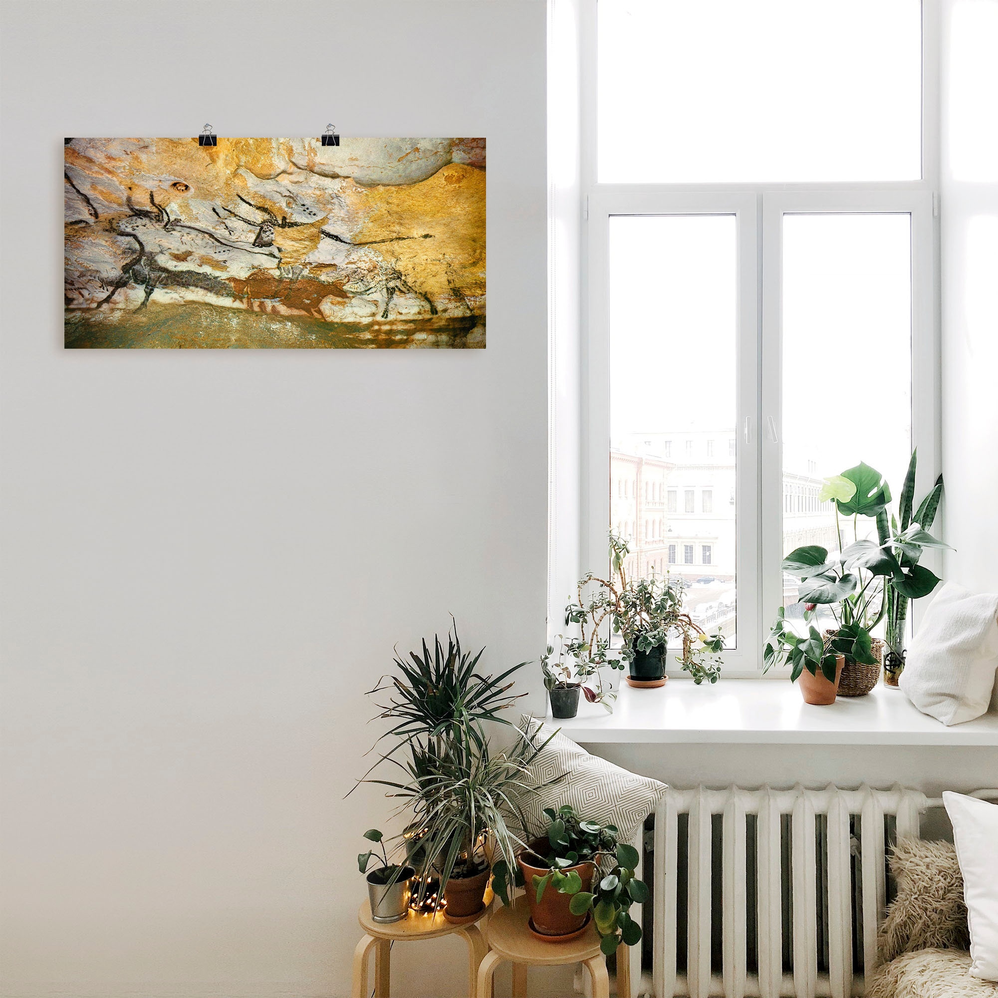 Artland Wandbild »Höhle von Lascaux Stiere«, Wildtiere, (1 St.), als Leinwandbild, Poster, Wandaufkleber in verschied. Größen