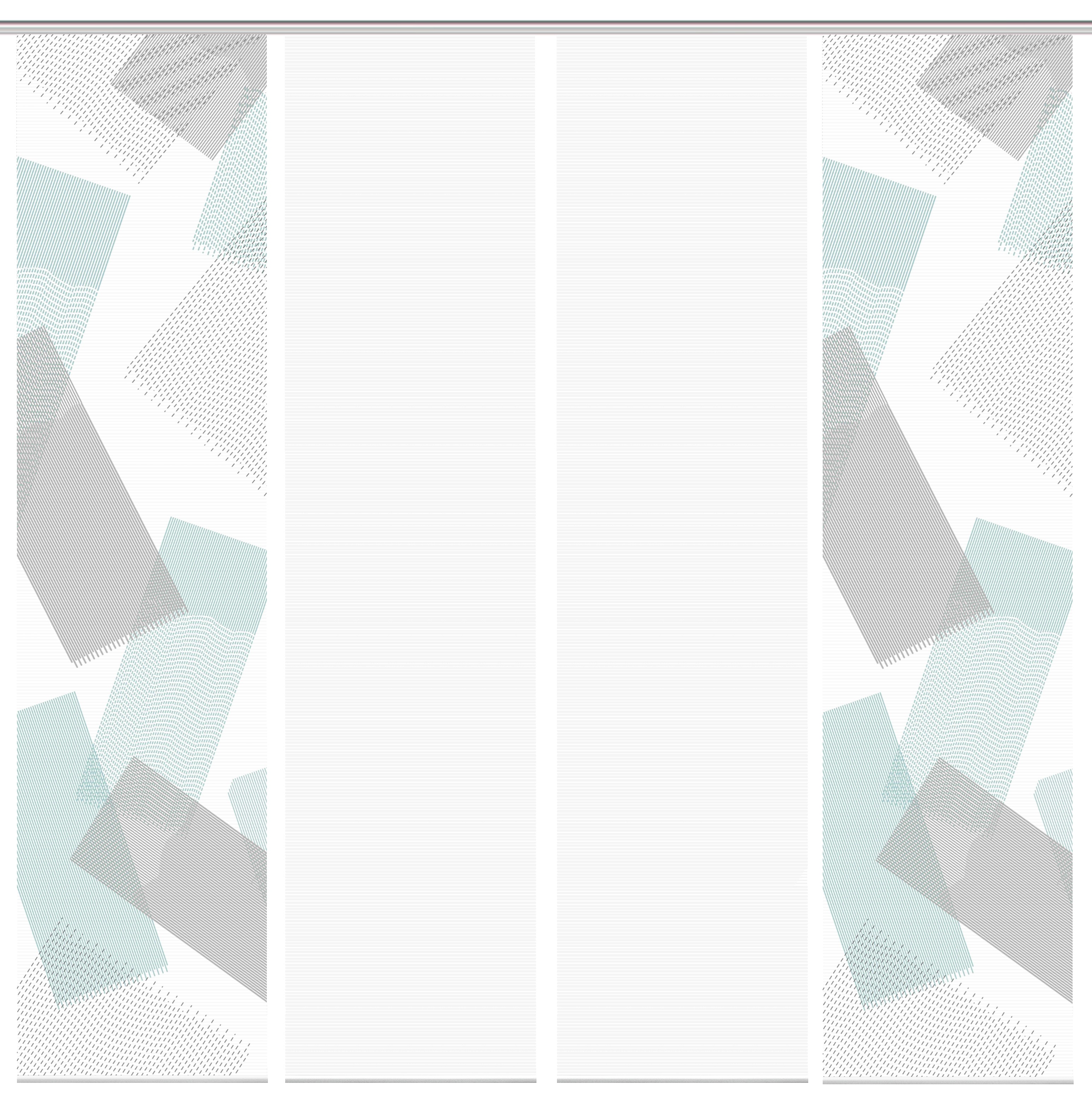 Thumbnail - Vision Schiebegardine "NAYAH" Paneelwagen 4 Stk. tlg. SET,SCHIEBEVORHANG,BAMBUS,DIGITALDRUCK