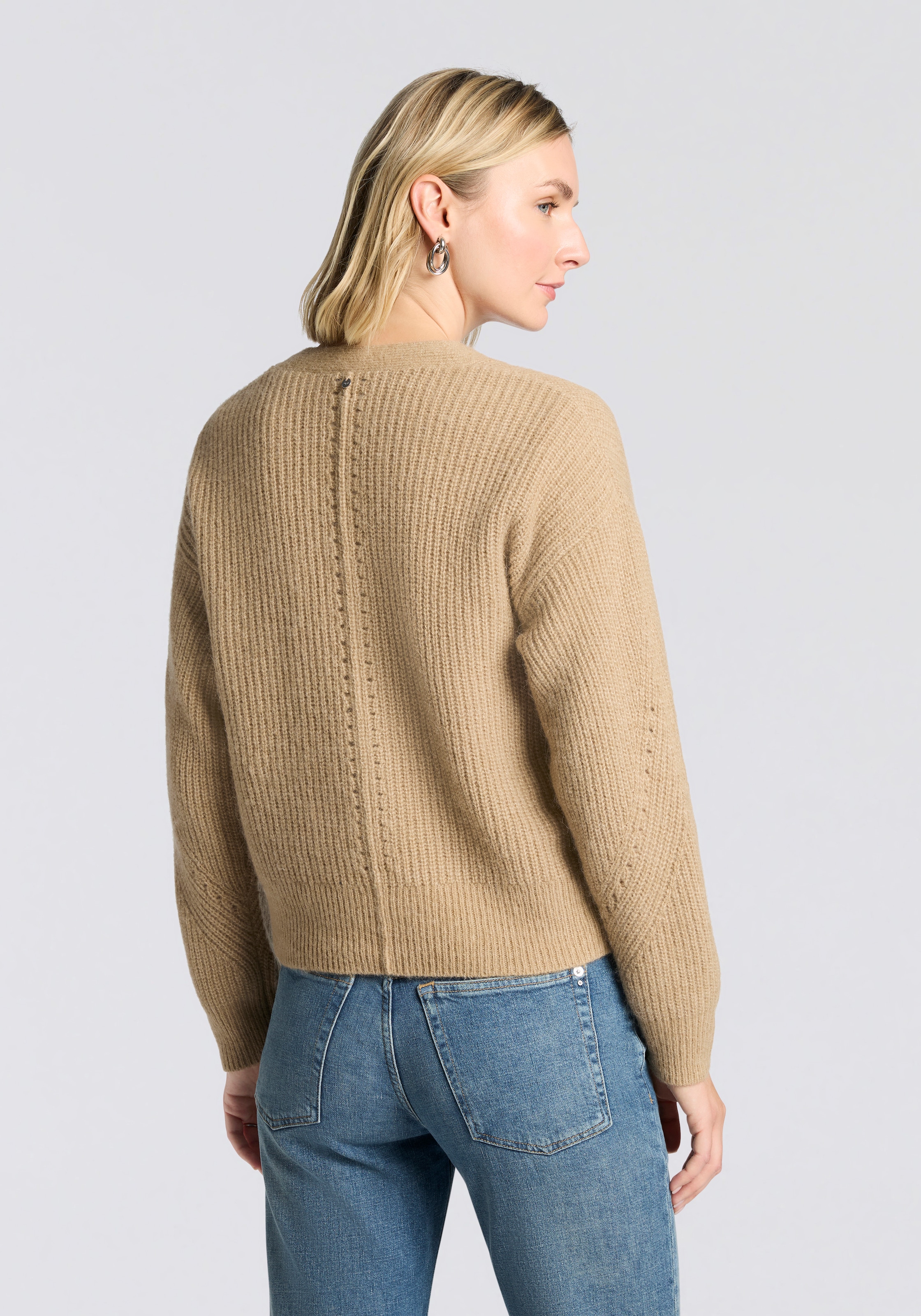 BOSS ORANGE Cardigan »Fortellini Premium Damenmode« mit Ajourstrickmuster