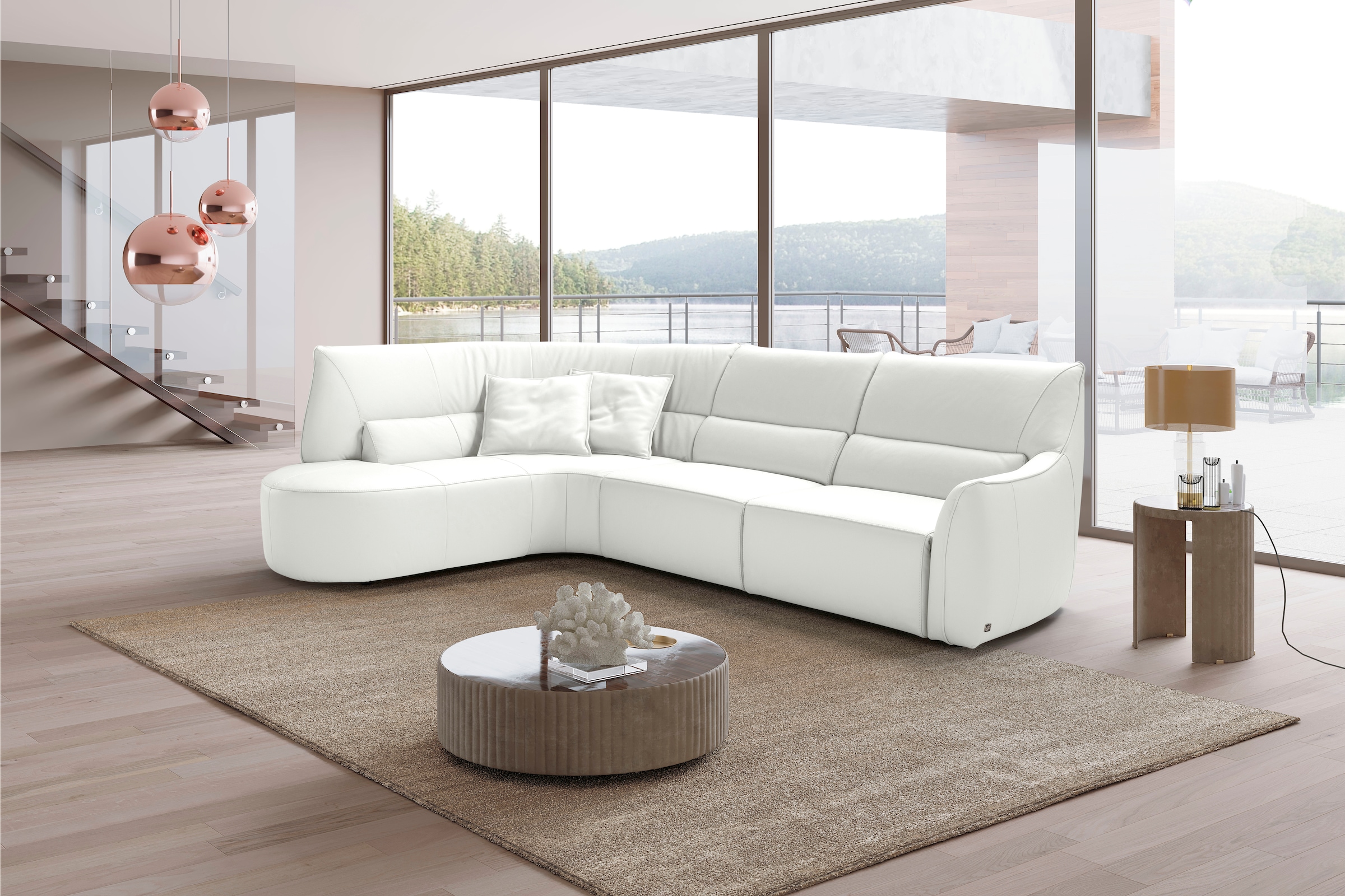 Egoitaliano Ecksofa "Puffy, extravagant & edel, Retro Designsofa, hoher Sit günstig online kaufen