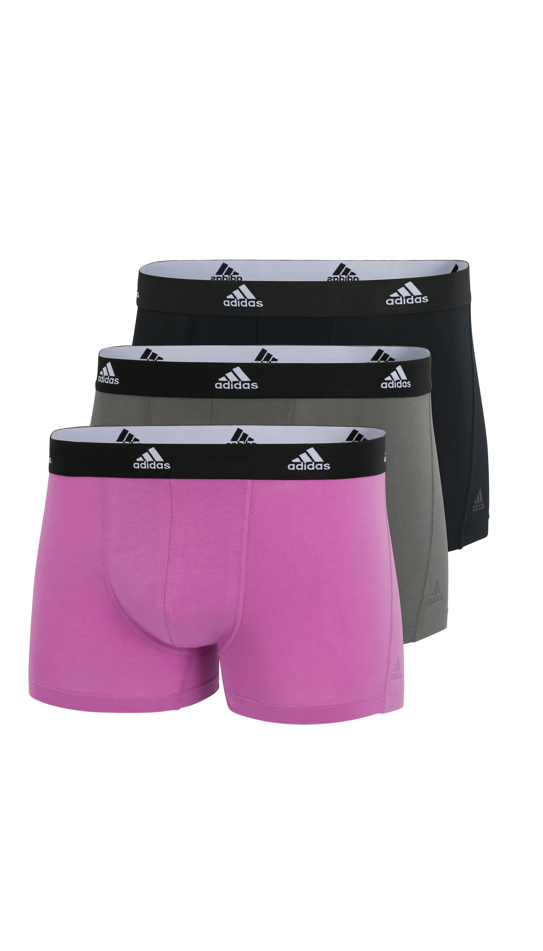 adidas Sportswear Boxer »"Active Flex Cotton"«, (3er-Pack), mit weicher Nahtverarbeitung und tonalem Logo