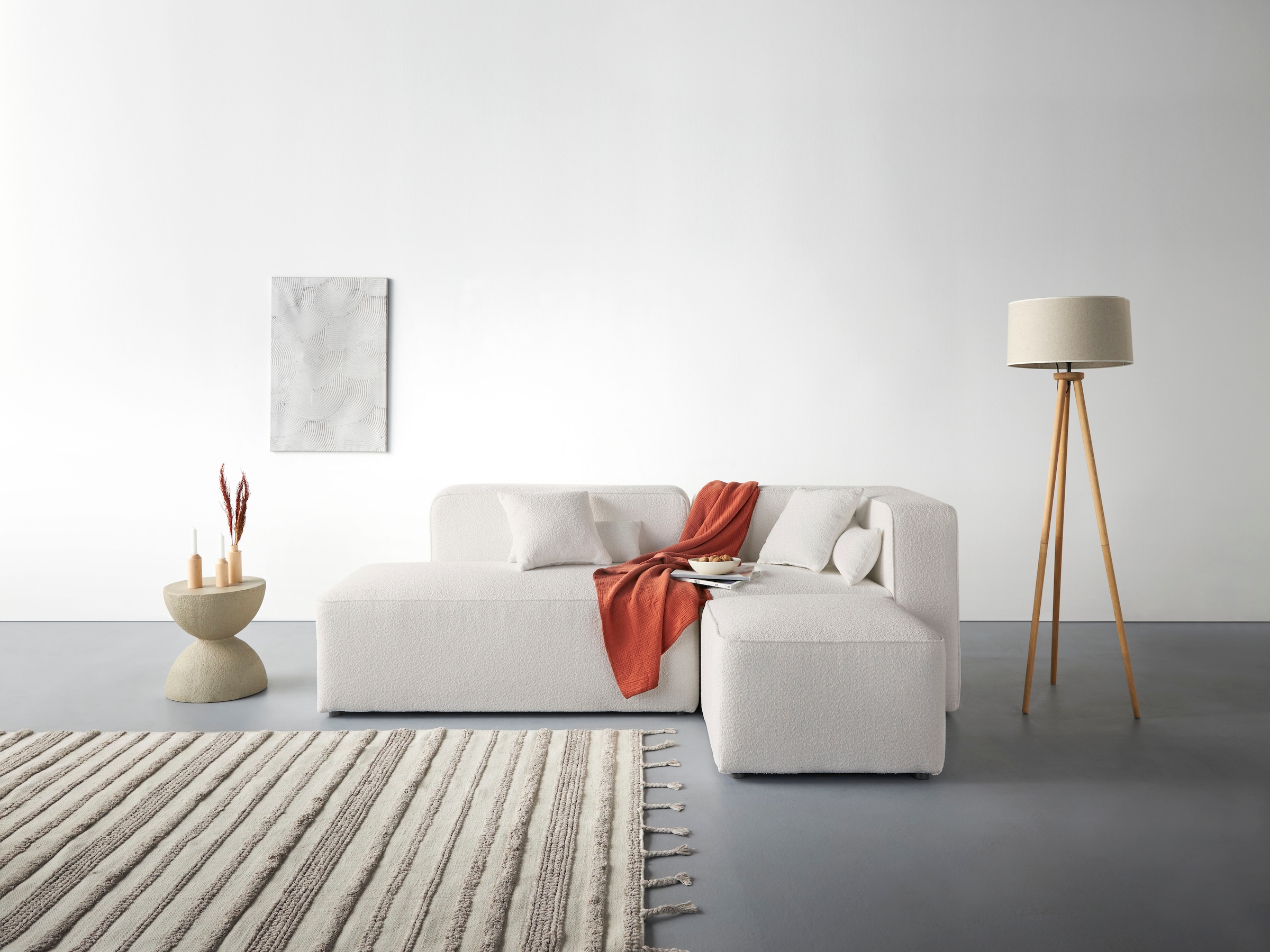 Home affaire Ecksofa "Sundstrup L-Form" Modulserie, individuelle Zusammenst günstig online kaufen