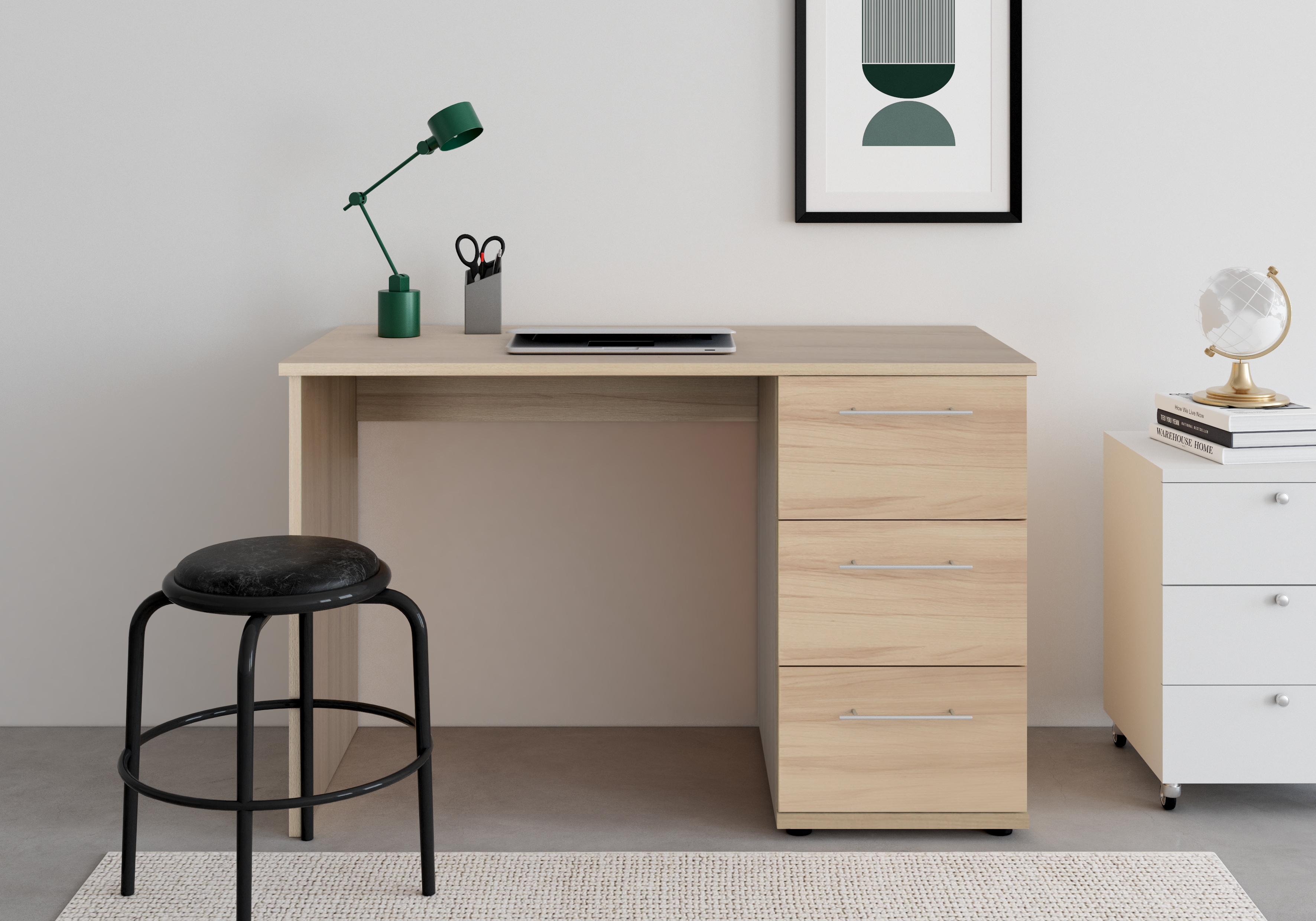 VOGL Möbelfabrik "Tobi, mit 3 Schubkästen" optional mit Tastaturauszug, Breite 115 cm