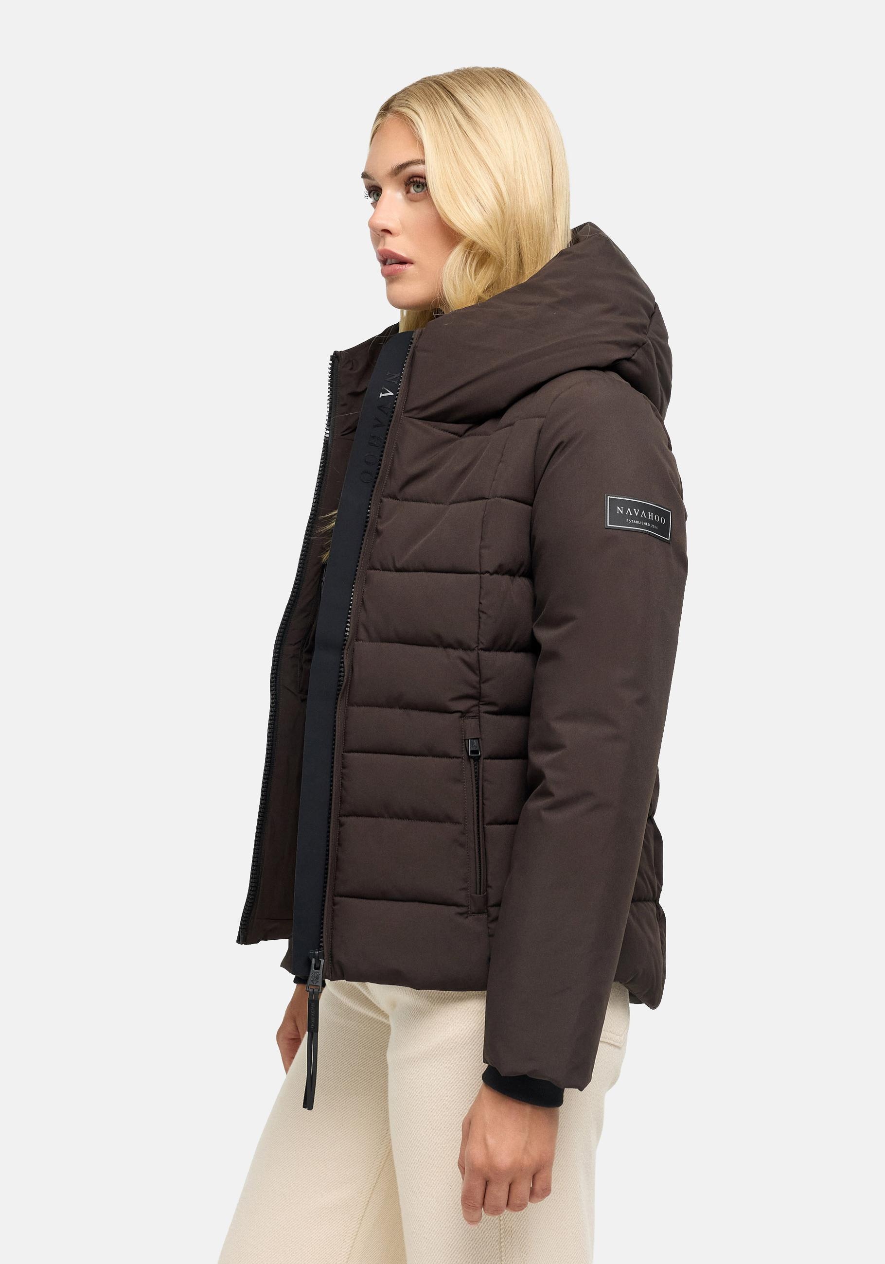 Navahoo Outdoorjacke "Stepptänzchen XIV" mit Kapuze Warme Damen Steppjacke mit Kapuze