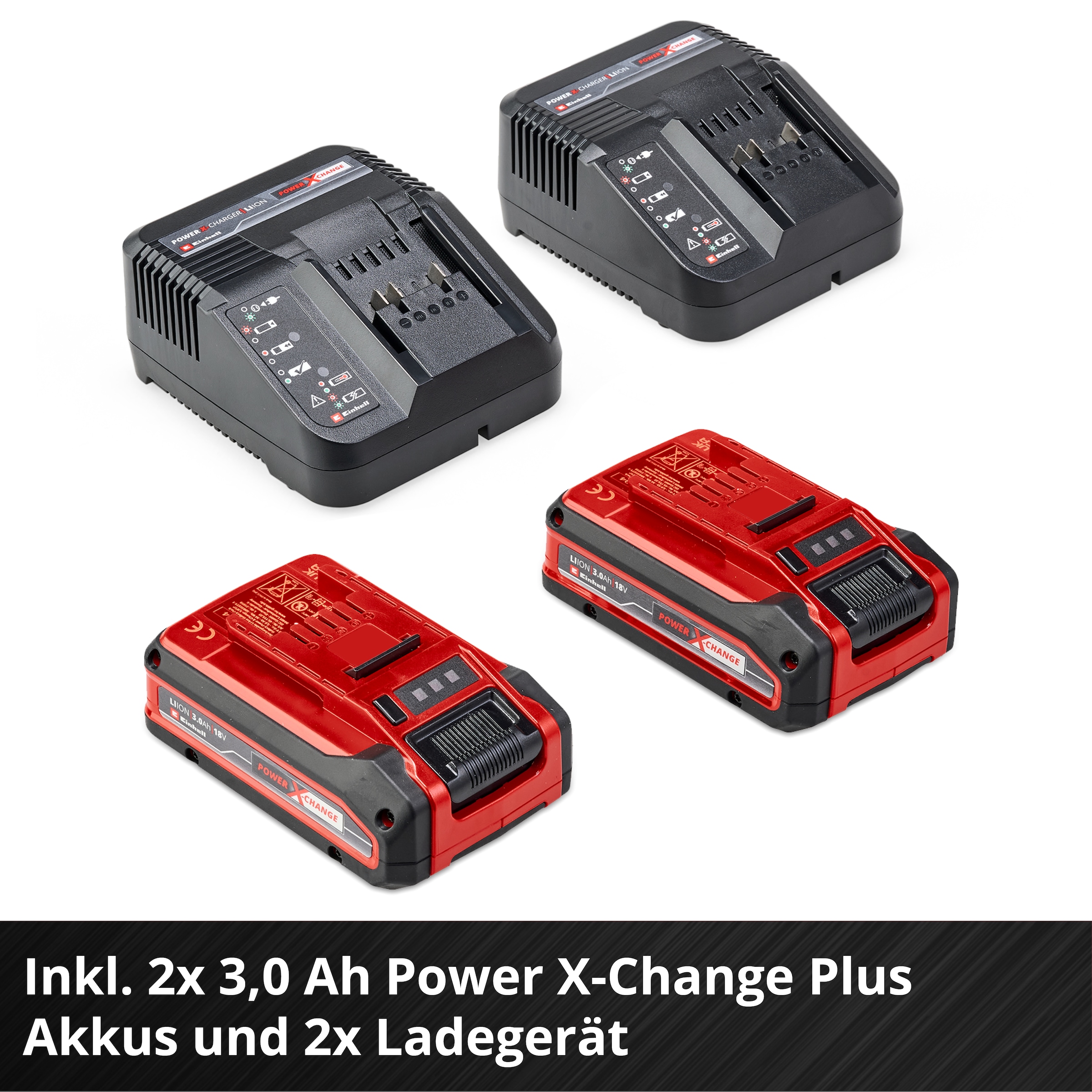 Einhell Akkurasenmäher »Einhell Power X-Change RASARRO 36/36«, mit 2x Akku 18V/3,0Ah Plus und 2x Ladegerät