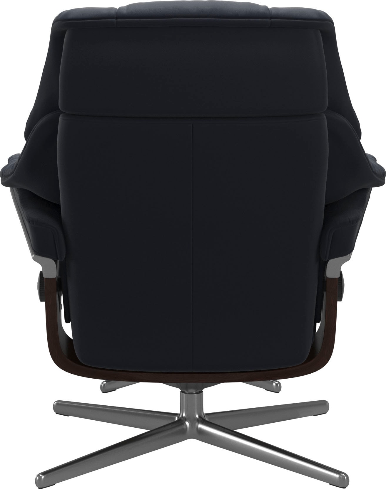 Stressless® Relaxsessel »Reno«, (Set, Relaxsessel mit Hocker), mit Hocker, mit Cross Base, Größe S, M & L, Holzakzent Braun