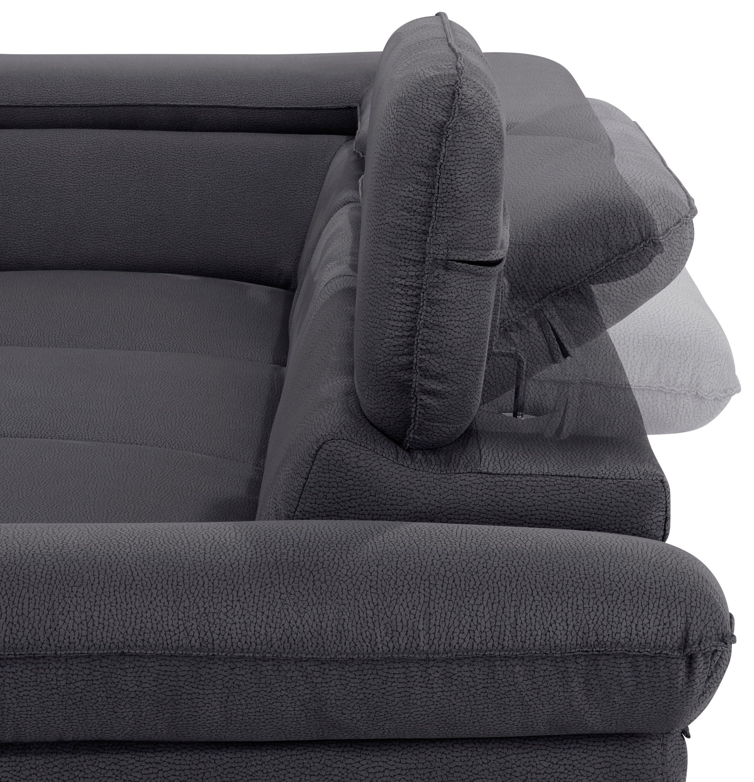 Home affaire Ecksofa »Pilot L-Form« mit Kopfteilverstellung, wahlweise mit Bettfunktion & Bettkasten