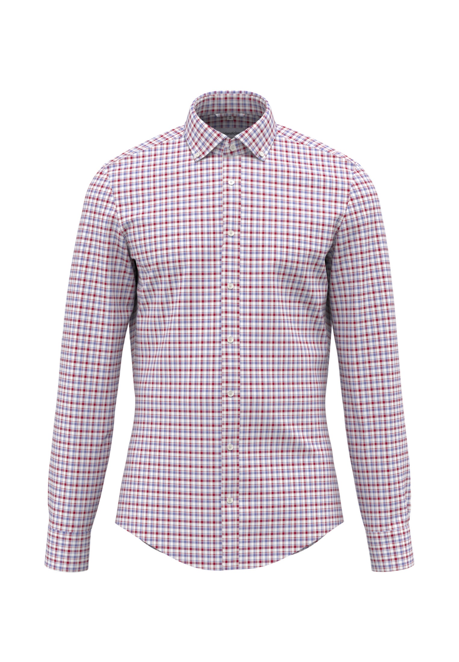 Businesshemd »Slim«, Slim Langarm Button-Down-Kragen Karo