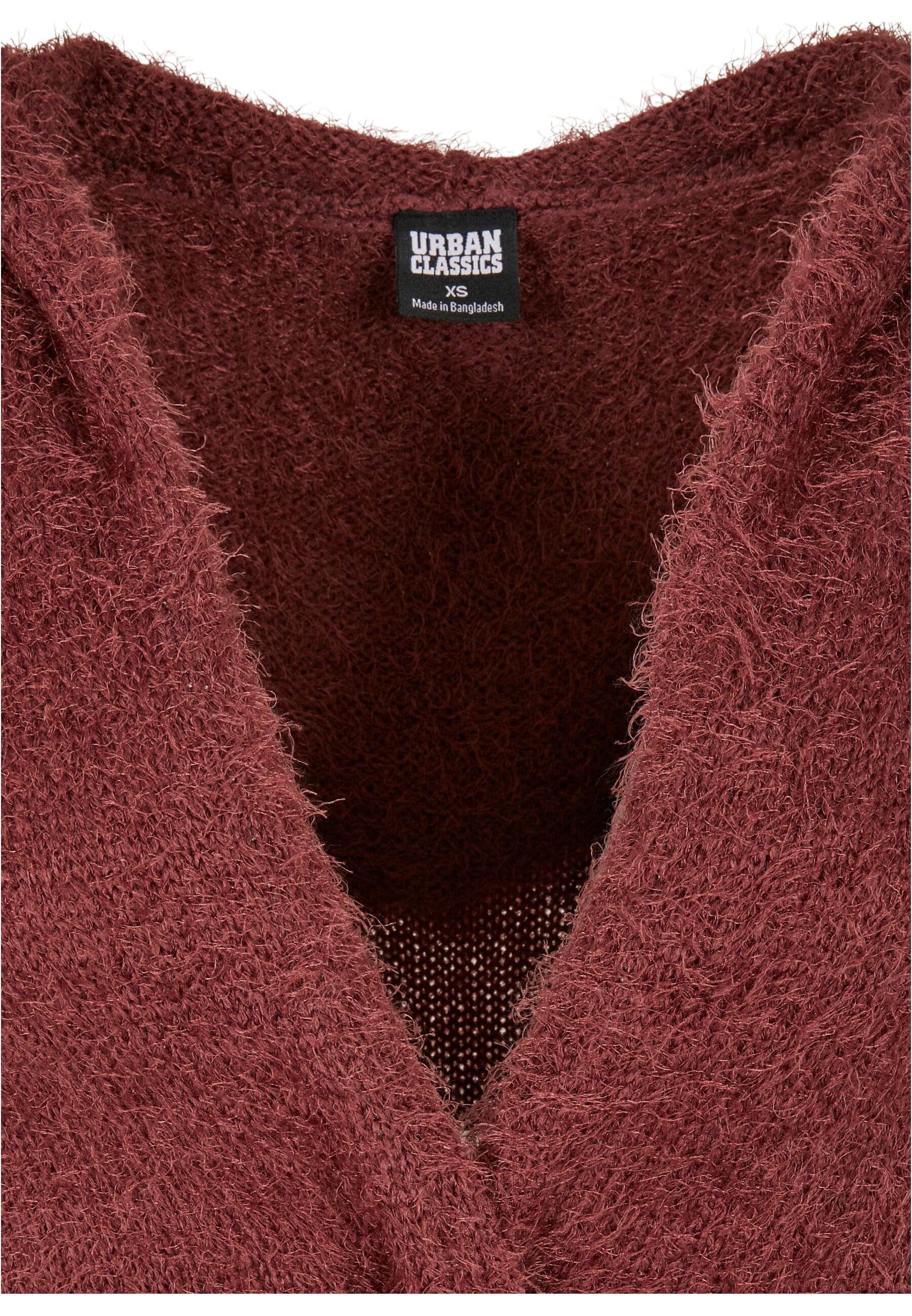 URBAN CLASSICS Strickjacke »Urban Classics Damen Ladies Hooded Feather Cardigan«